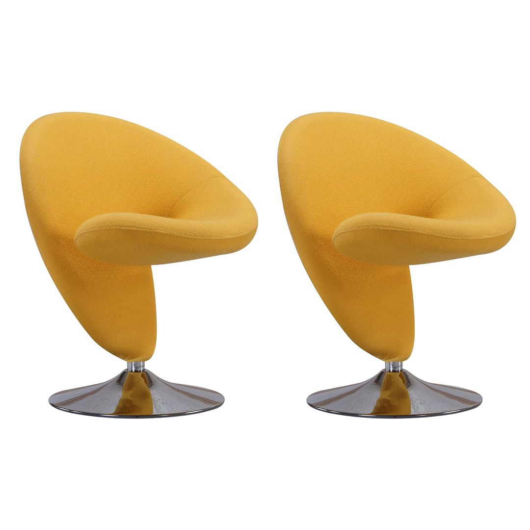 Manhattan Comfort Curl Swivel Accent Chair