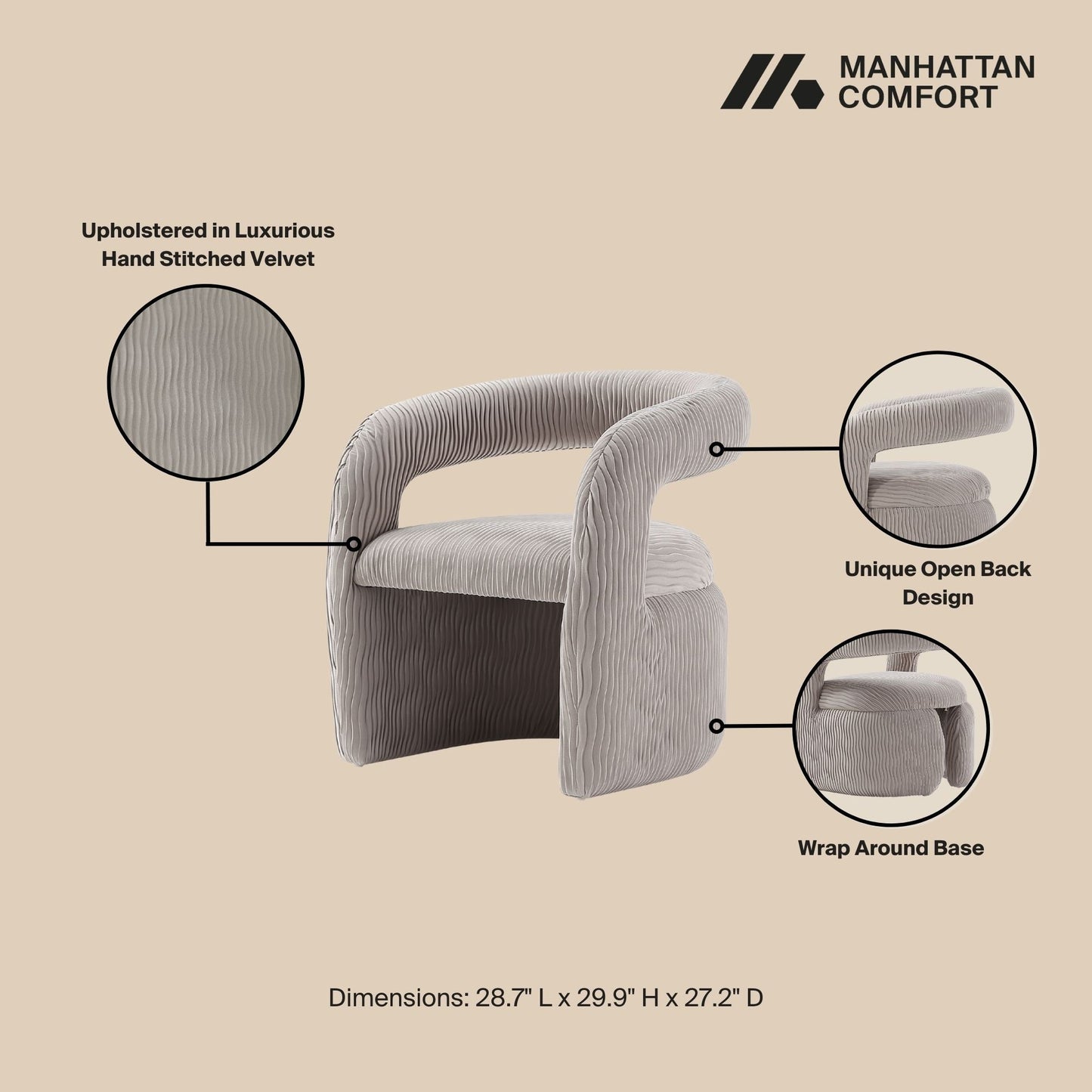 Manhattan Comfort Corvette Dining Chairs - Set of 2