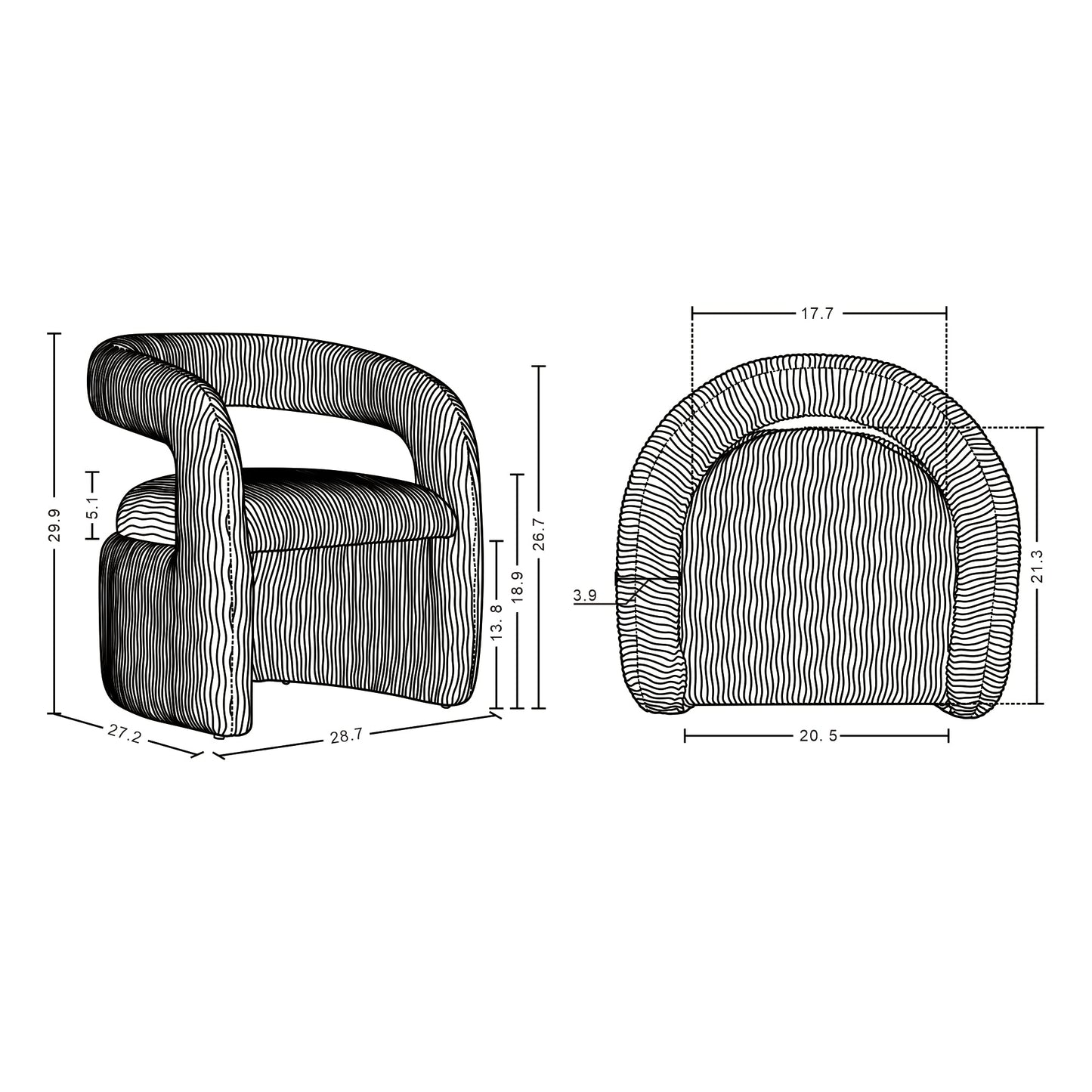 Manhattan Comfort Corvette Dining Chairs - Set of 2