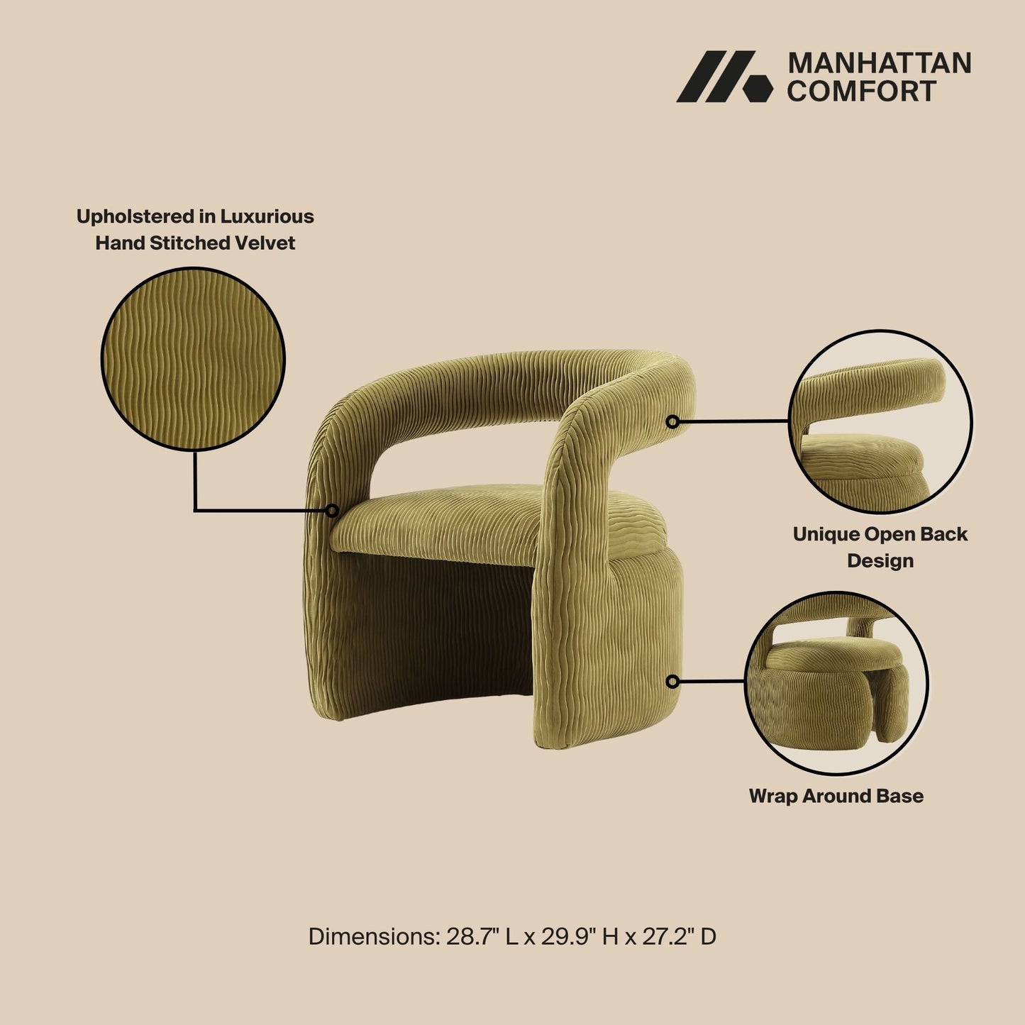 Manhattan Comfort Corvette Dining Chairs - Set of 2