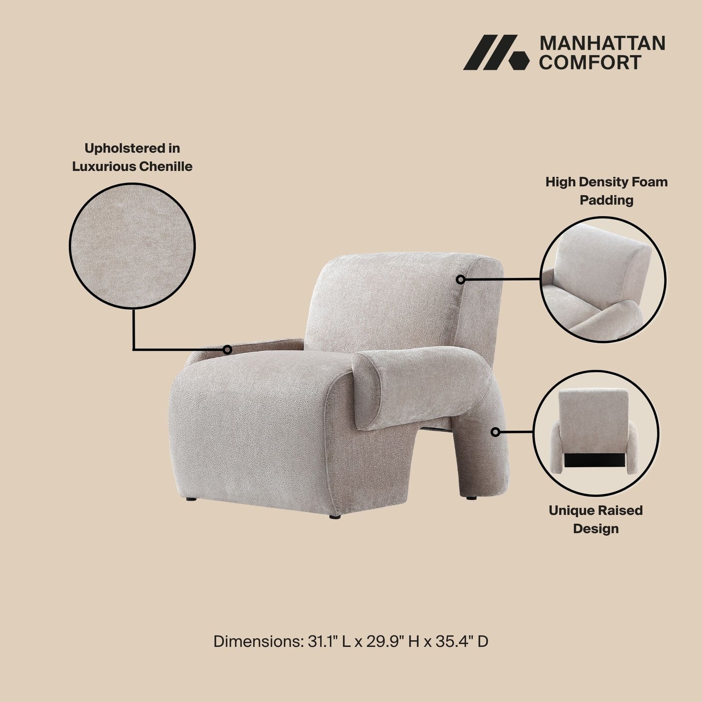 Manhattan Comfort Verandah Accent Chairs - Set of 2