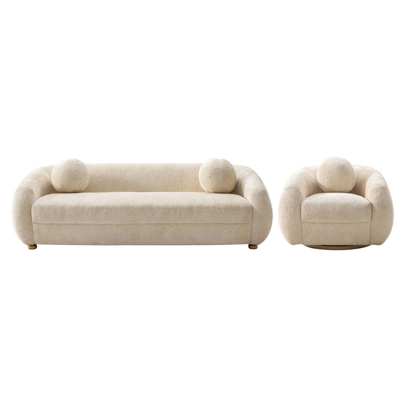 Manhattan Comfort 2-Piece Tribeca Sofa and Accent Chair