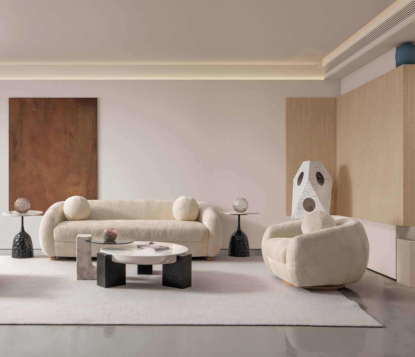 Manhattan Comfort 2-Piece Tribeca Sofa and Accent Chair