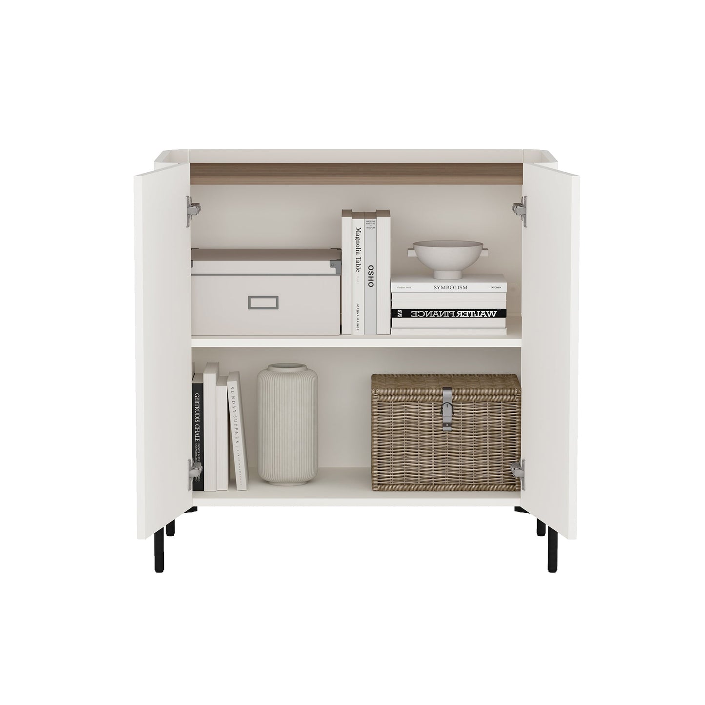 Manhattan Comfort 2-Piece Abbey Accent Cabinet and Sideboard