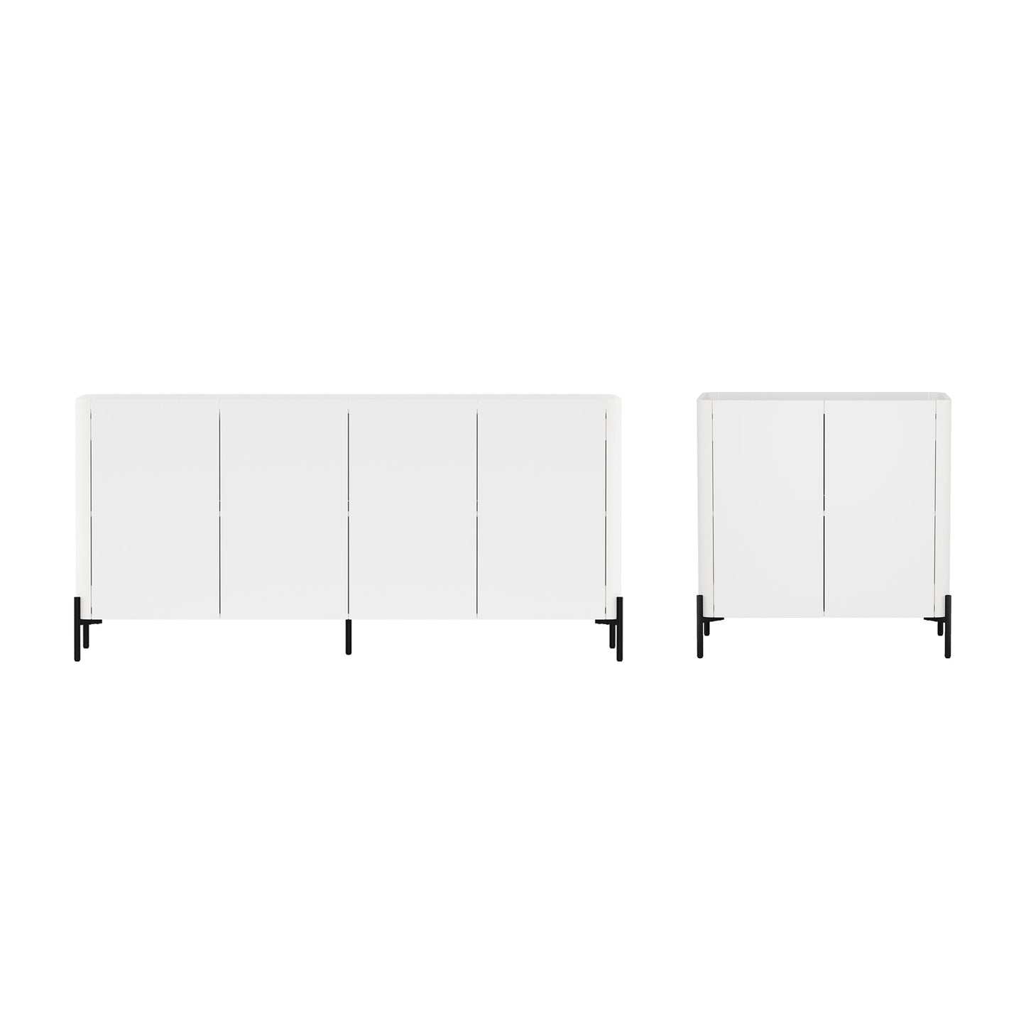 Manhattan Comfort 2-Piece Abbey Accent Cabinet and Sideboard