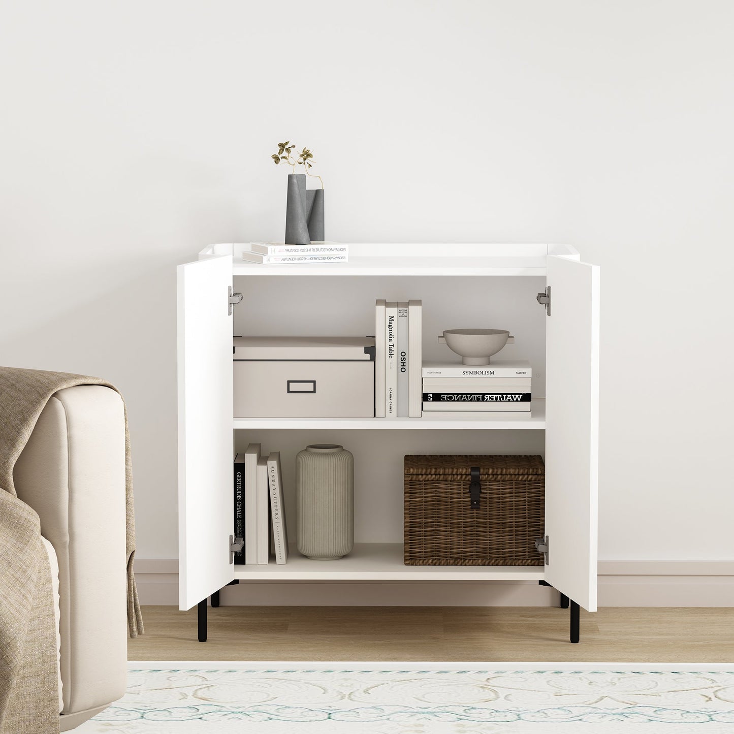 Manhattan Comfort 2-Piece Abbey Accent Cabinet and Sideboard