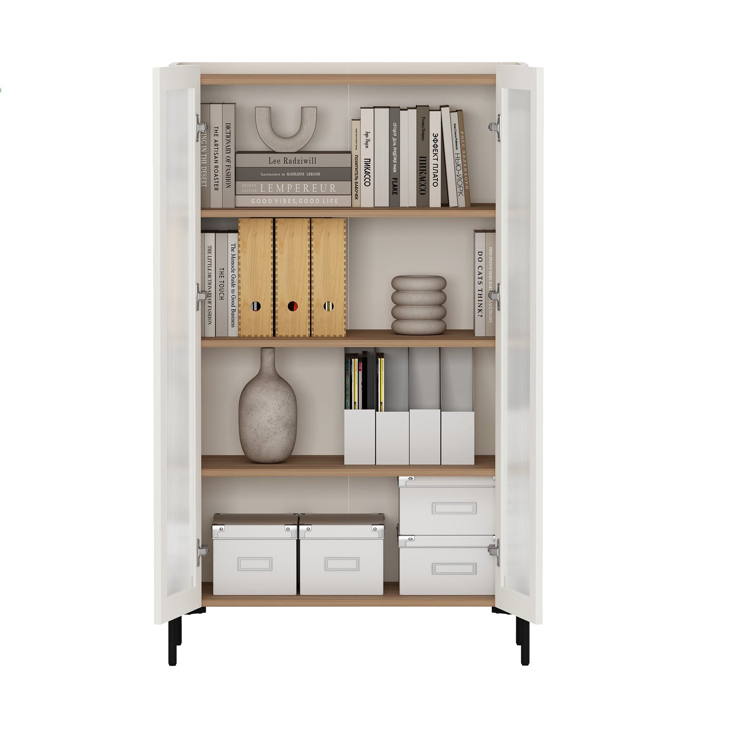 Manhattan Comfort 2-Piece Abbey Bookcase and Sideboard