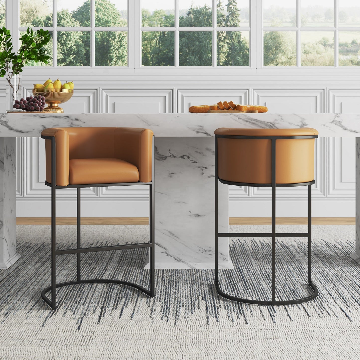Manhattan Comfort Cosmopolitan Bar Stool - Set of 2