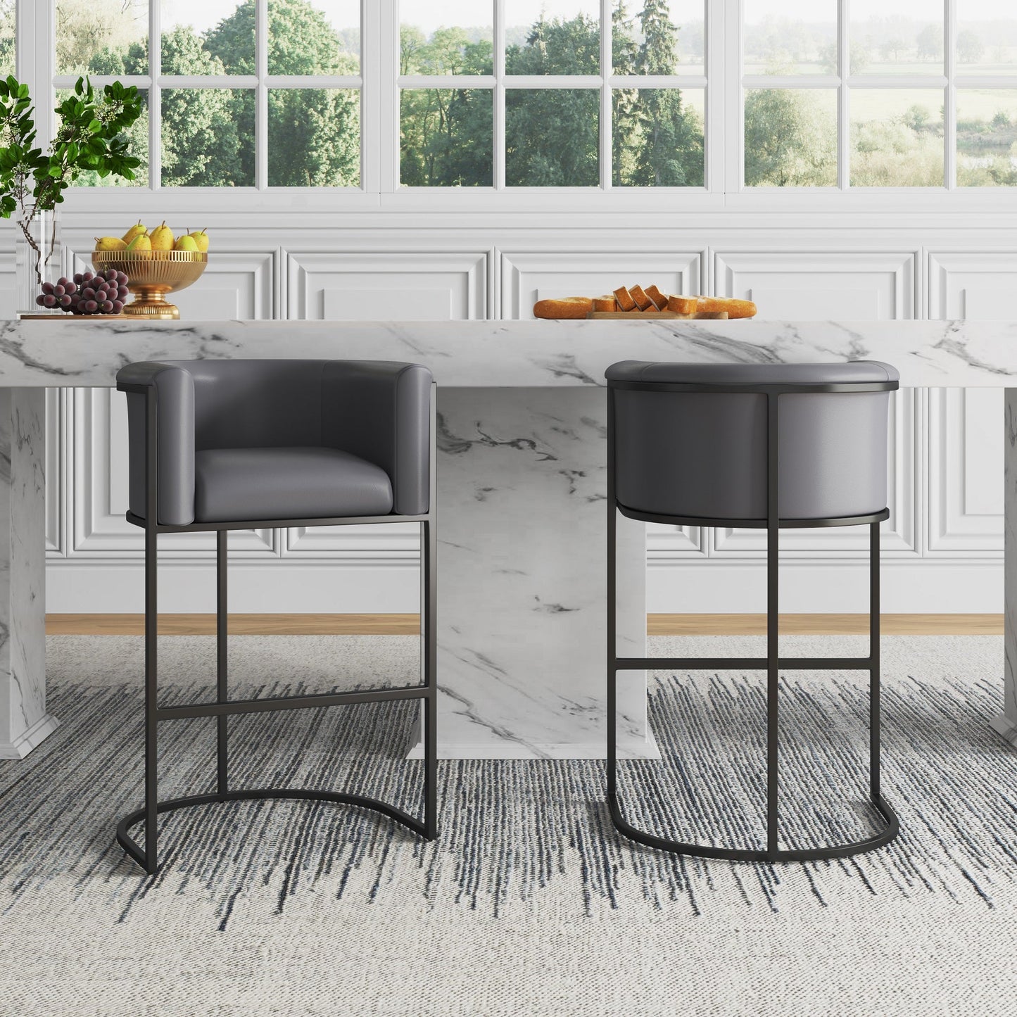 Manhattan Comfort Cosmopolitan Bar Stool - Set of 2