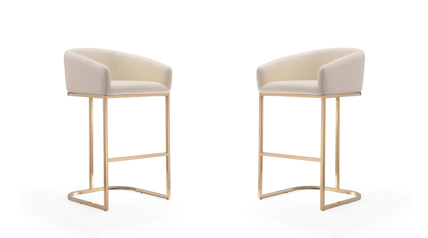 Manhattan Comfort Louvre Barstool - Set of 2