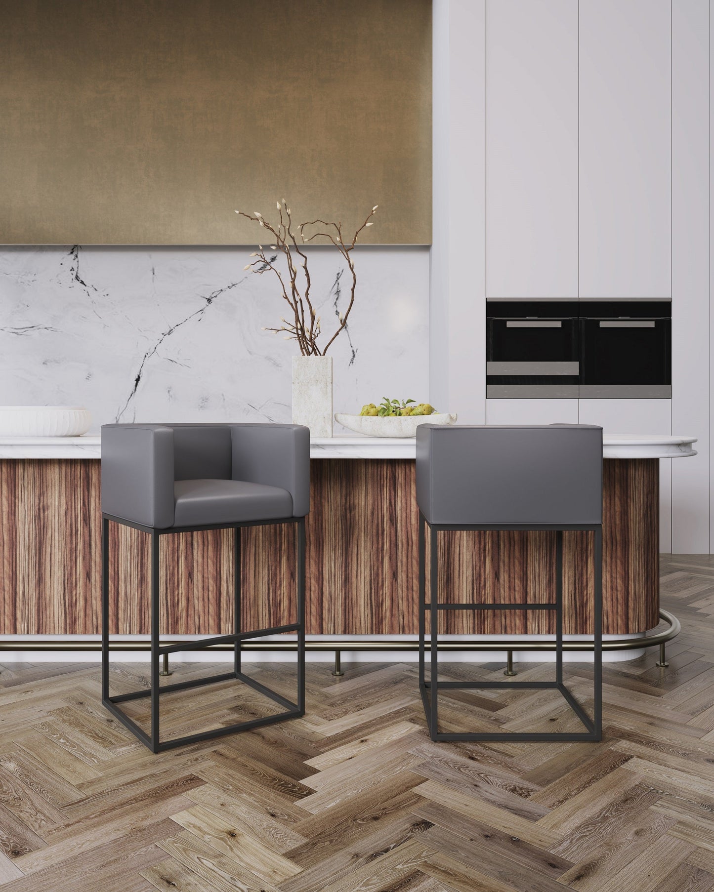 Manhattan Comfort Embassy Bar Stool - Set of 2