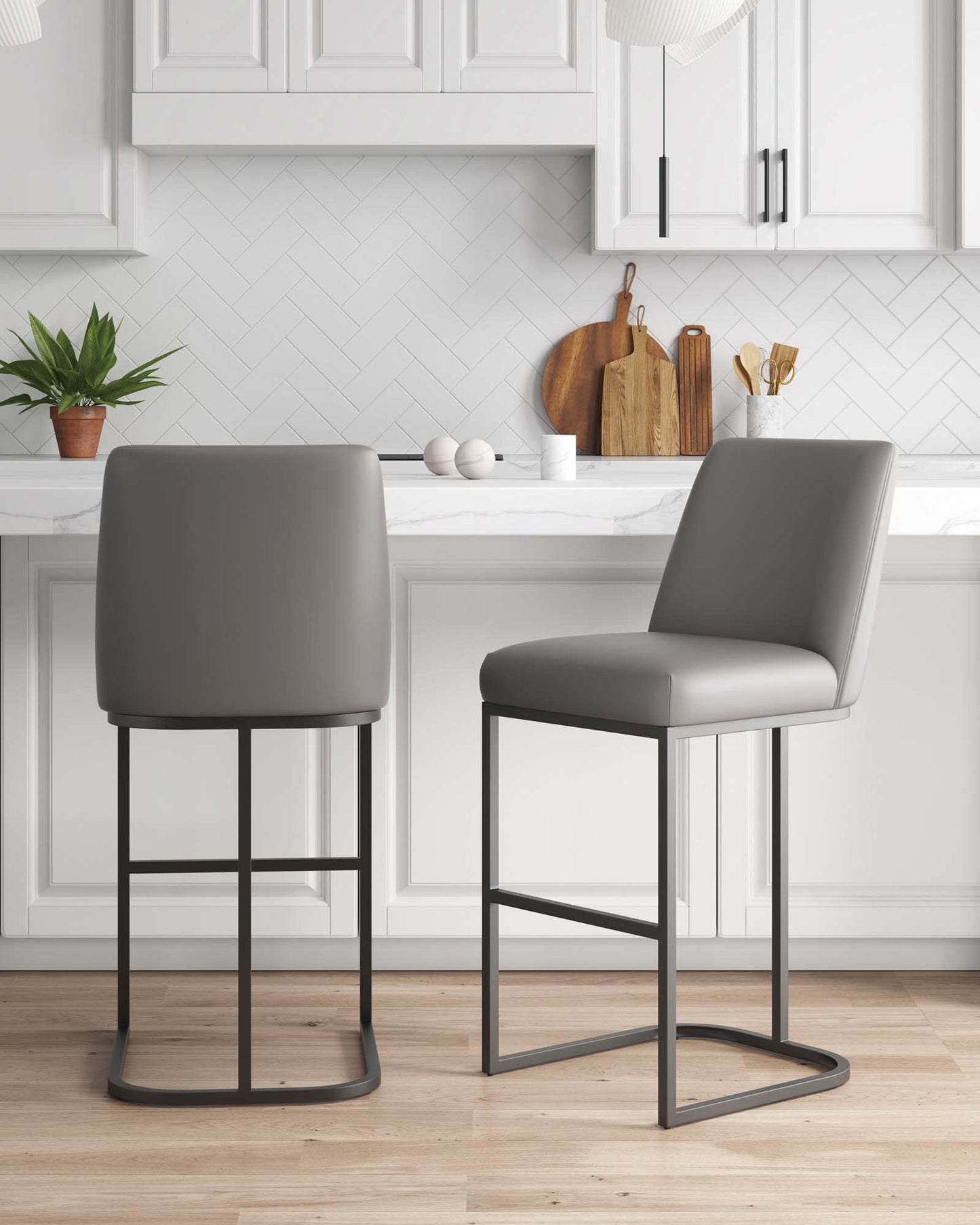 Manhattan Comfort Serena Barstool - Set of 2