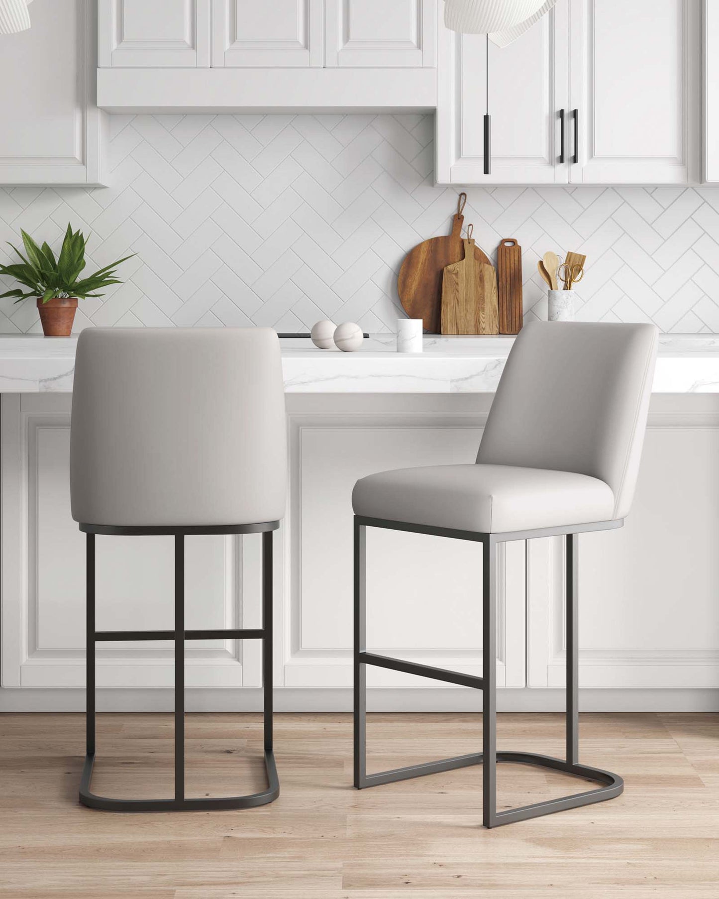 Manhattan Comfort Serena Barstool - Set of 2
