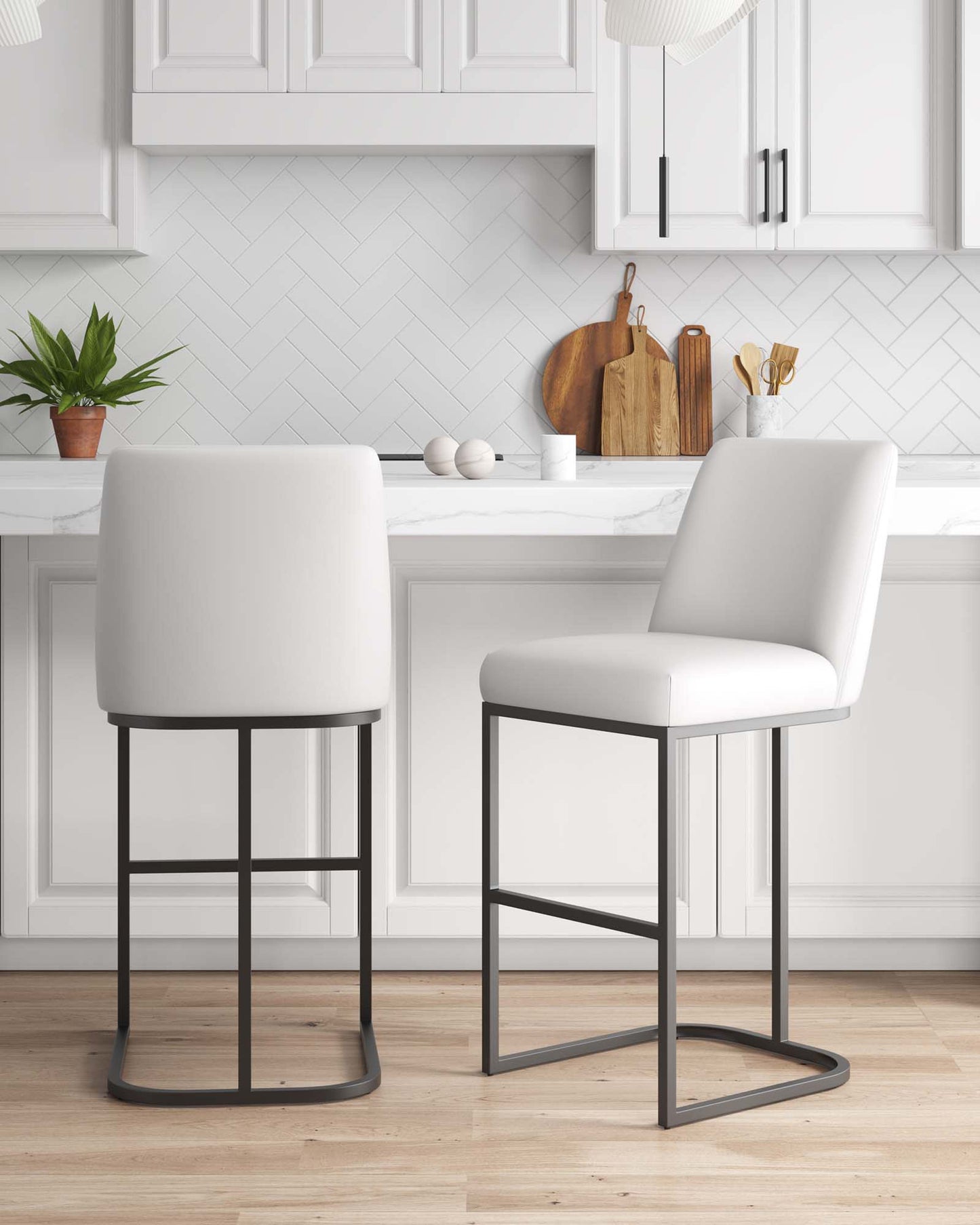 Manhattan Comfort Serena Barstool - Set of 2