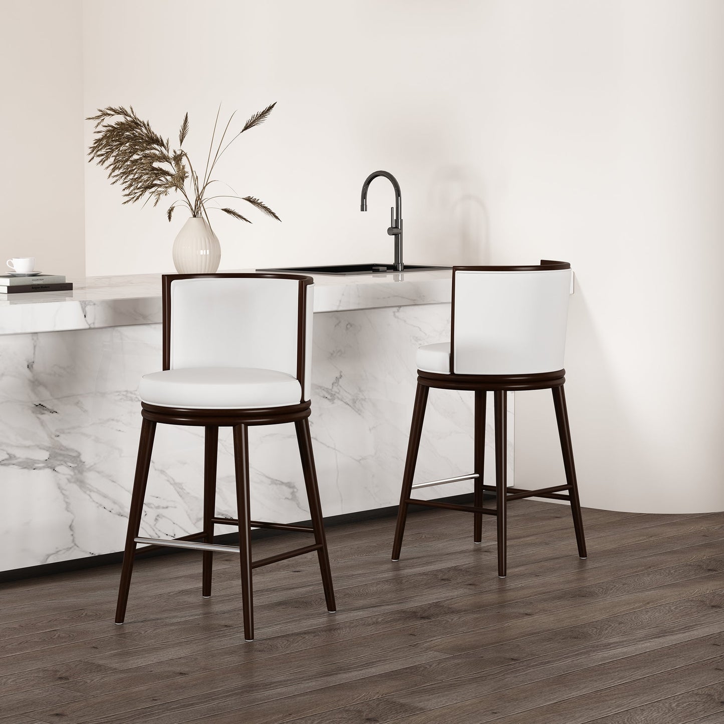 Manhattan Comfort Evalyn Barstool - Set of 2