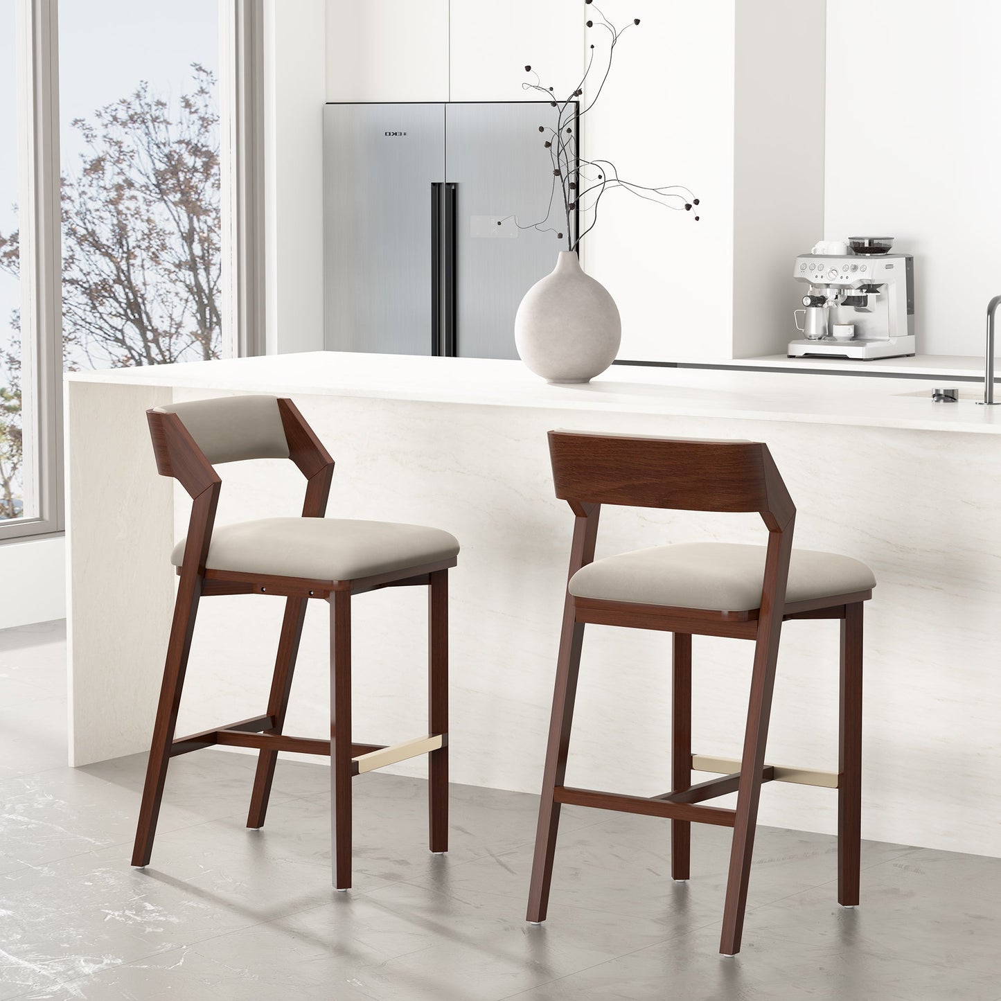 Manhattan Comfort Patricia Barstool - Set of 2
