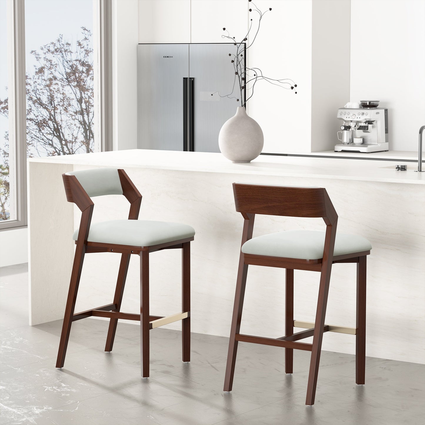 Manhattan Comfort Patricia Barstool - Set of 2