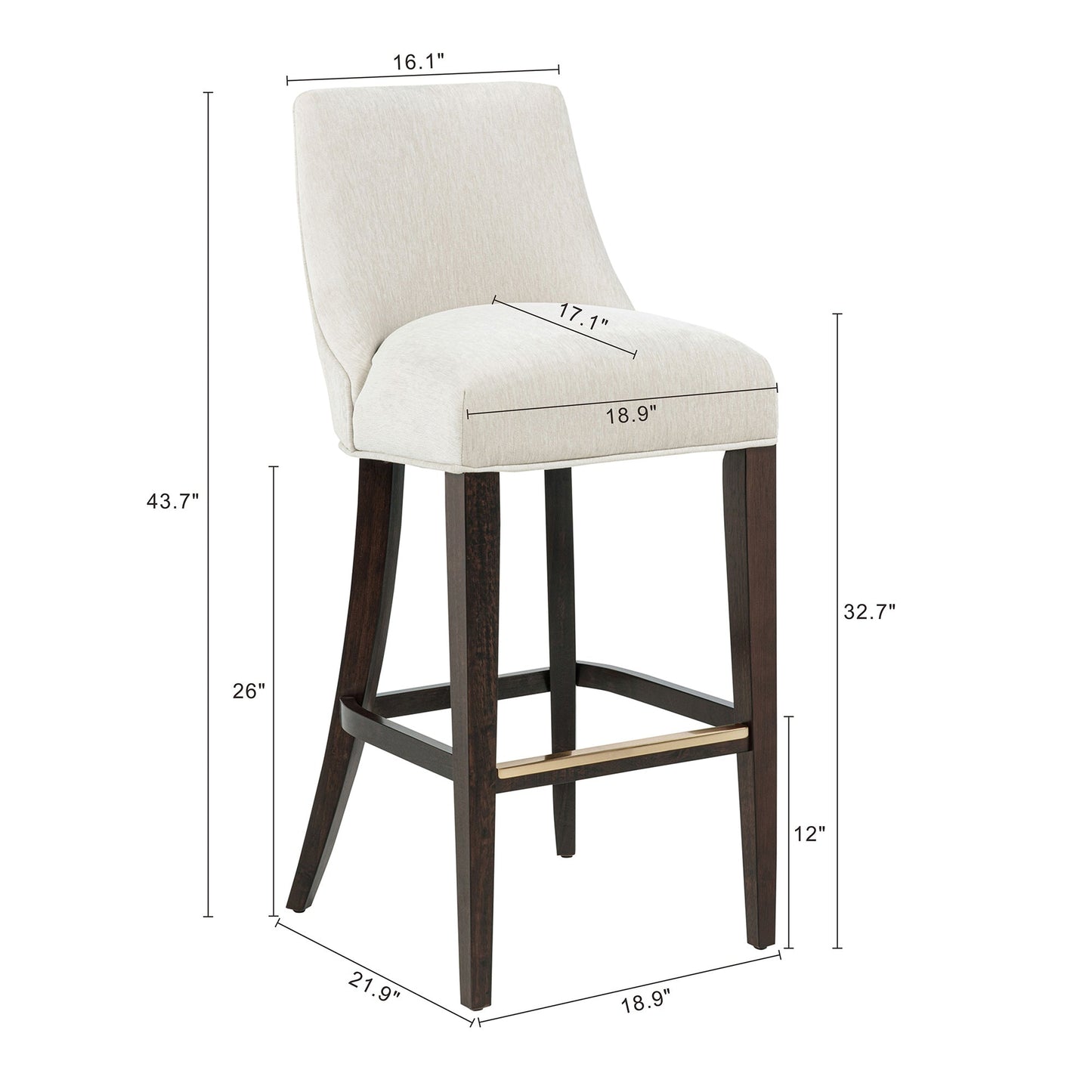 Manhattan Comfort Beever Barstool - Set of 2