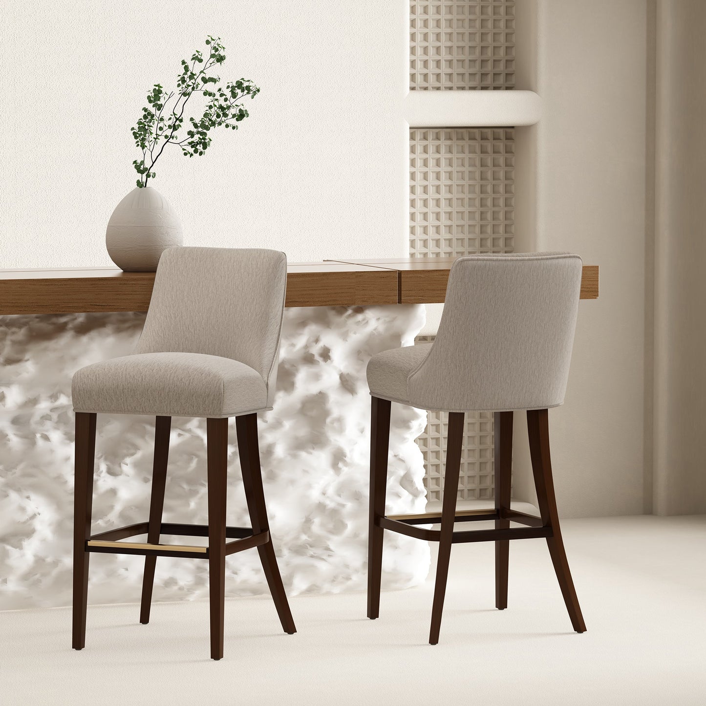 Manhattan Comfort Beever Barstool - Set of 2