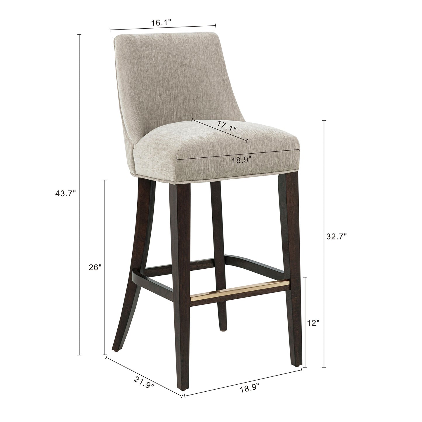 Manhattan Comfort Beever Barstool - Set of 2