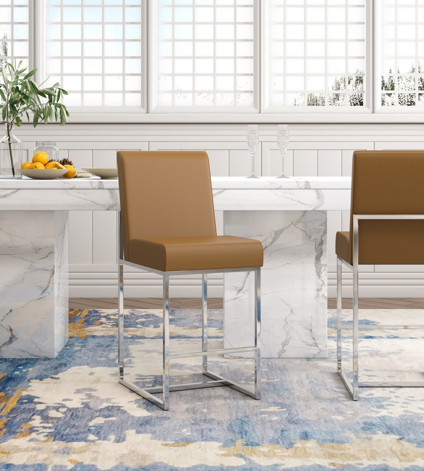 Manhattan Comfort Element Counter Stool - Set of 2