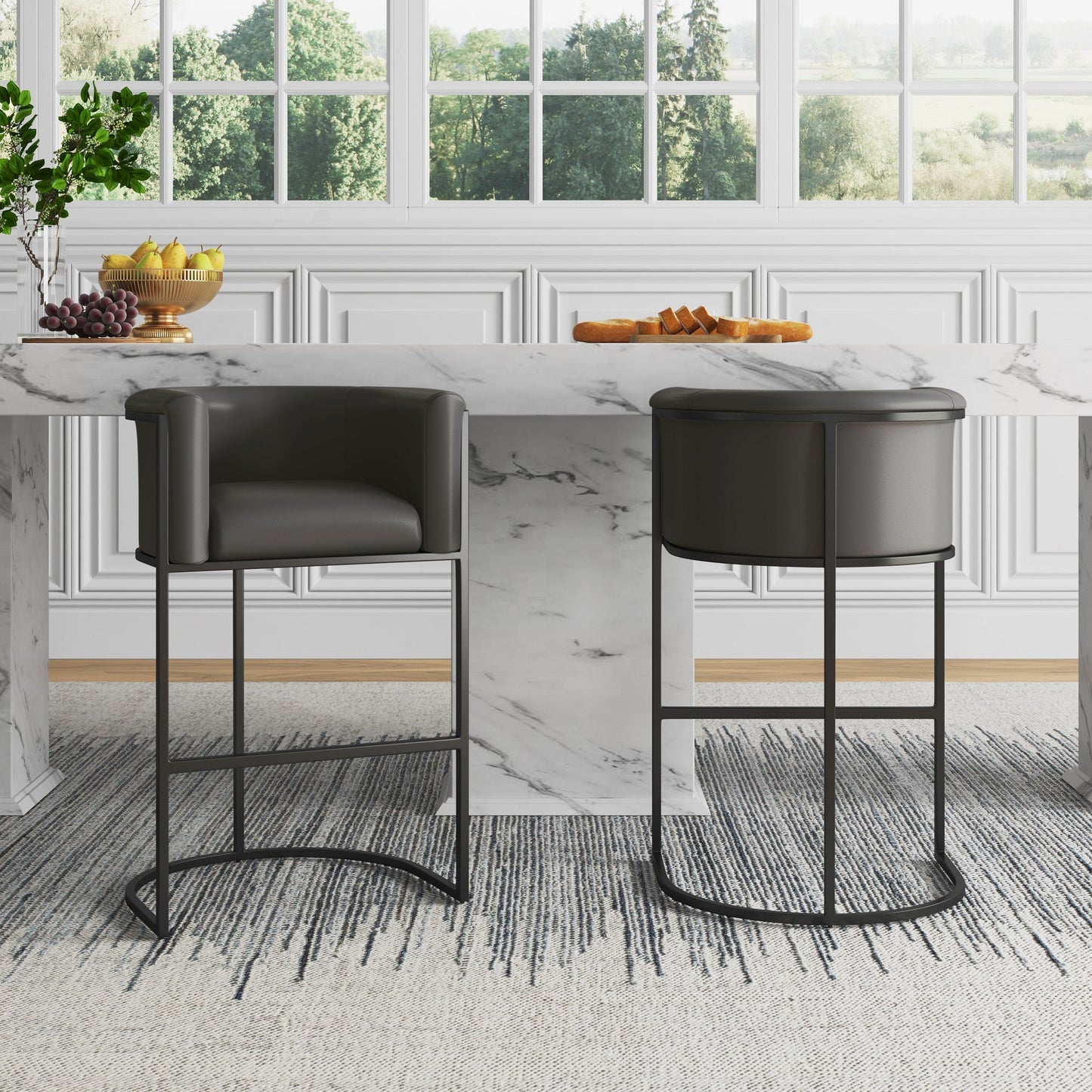 Manhattan Comfort Cosmopolitan Counter Stool - Set of 2