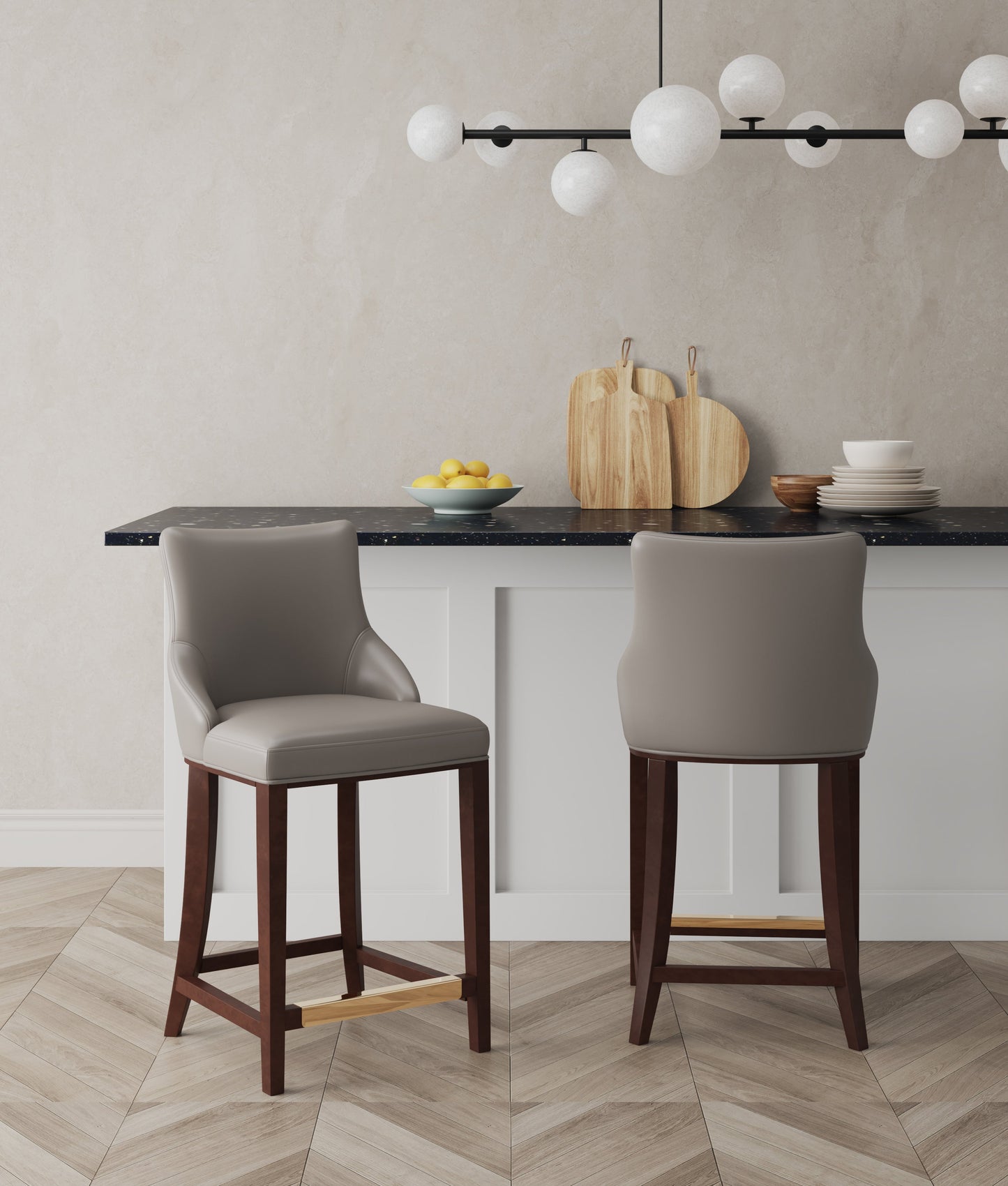 Manhattan Comfort Shubert Counter Stool - Set of 2