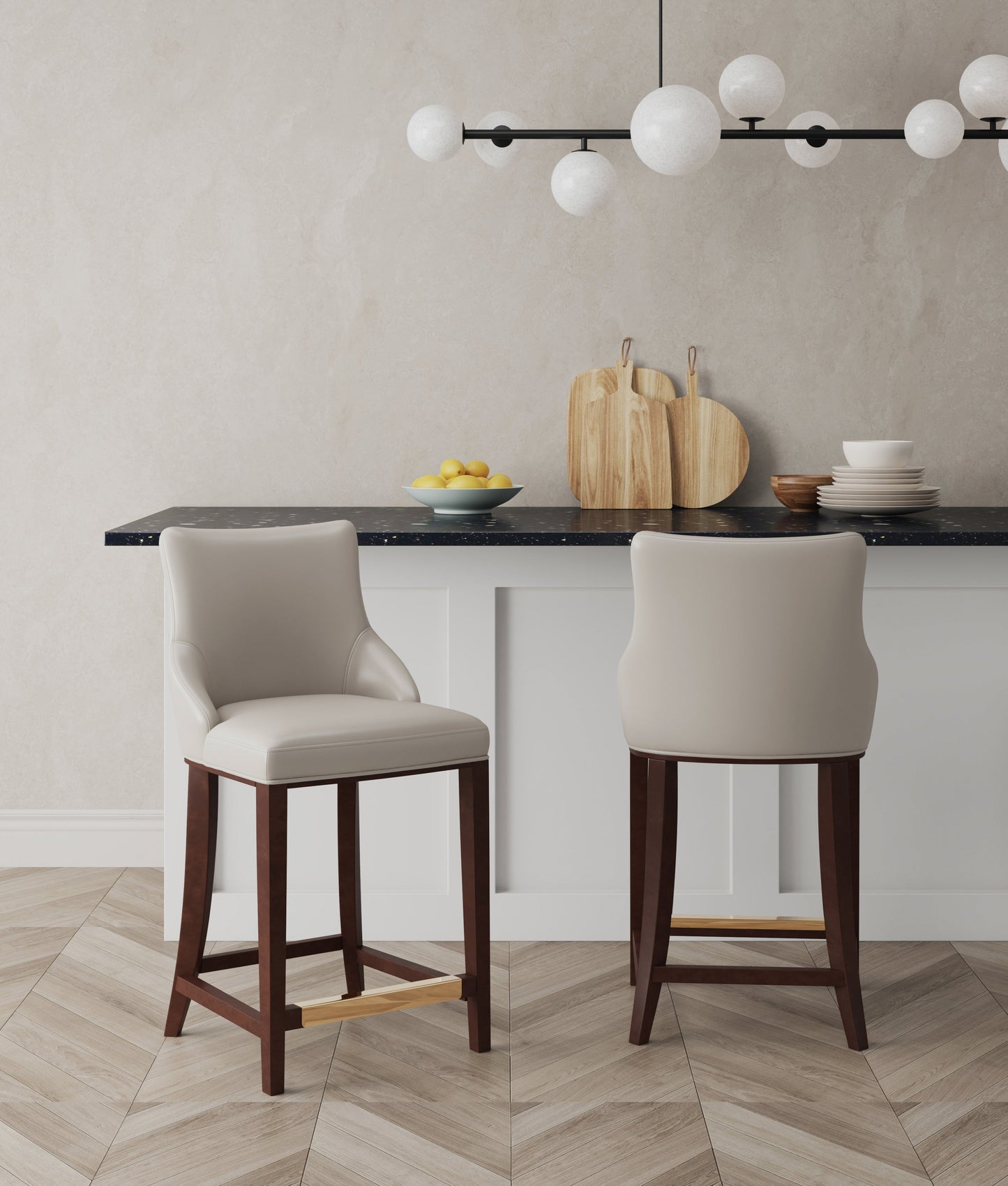Manhattan Comfort Shubert Counter Stool - Set of 2
