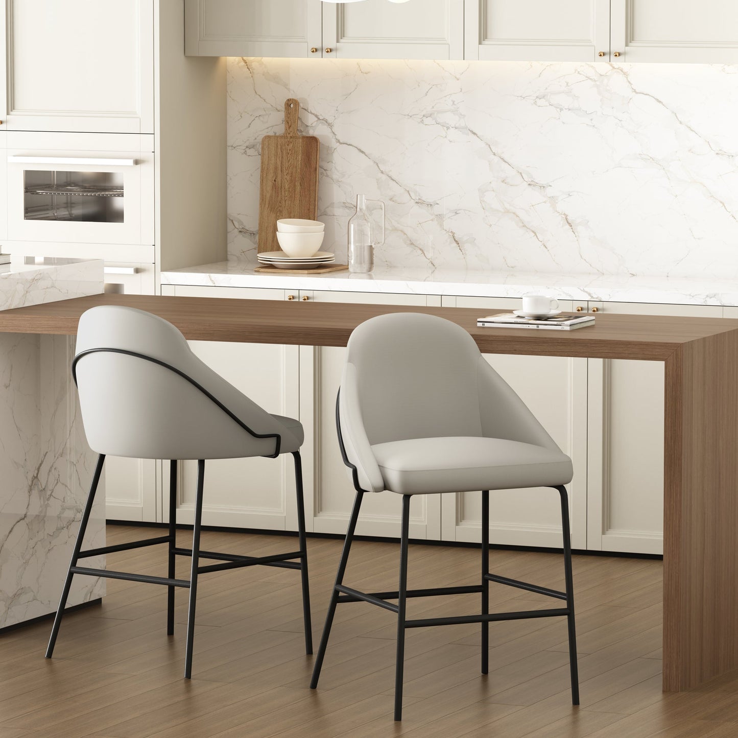 Manhattan Comfort Gracie Counter Stool - Set of 2