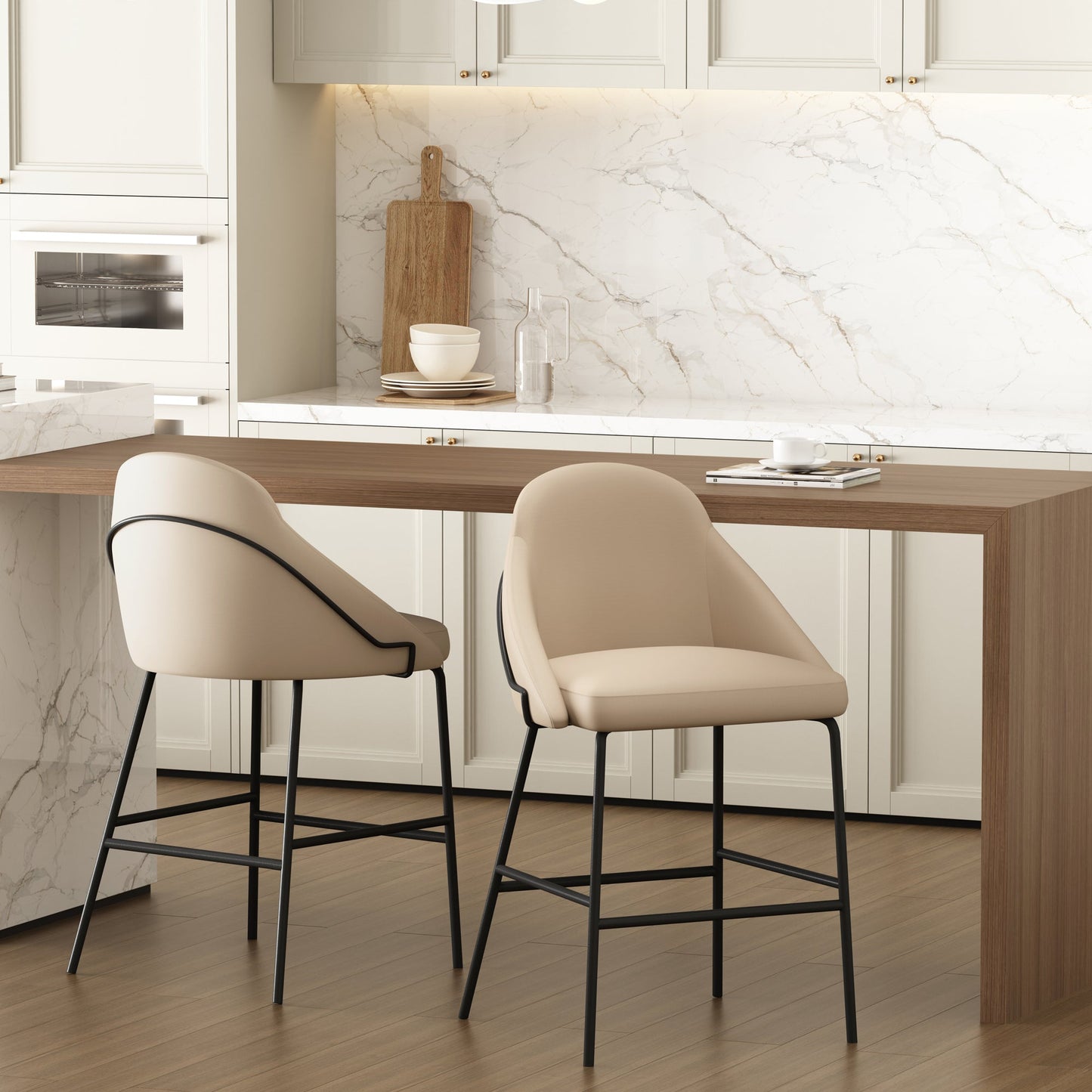 Manhattan Comfort Gracie Counter Stool - Set of 2