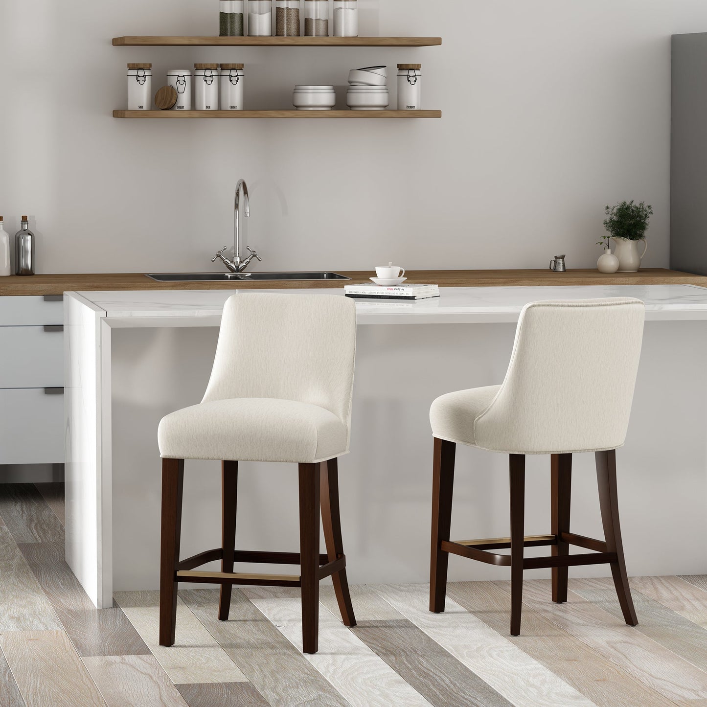 Manhattan Comfort Beever Counter Stool - Set of 2