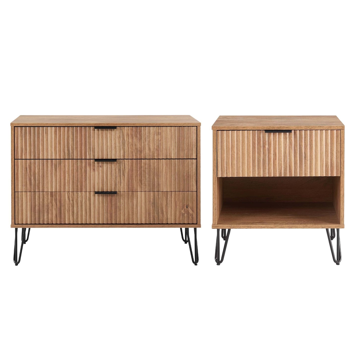 Manhattan Comfort 2-Piece DUMBO Nightstand and Dresser