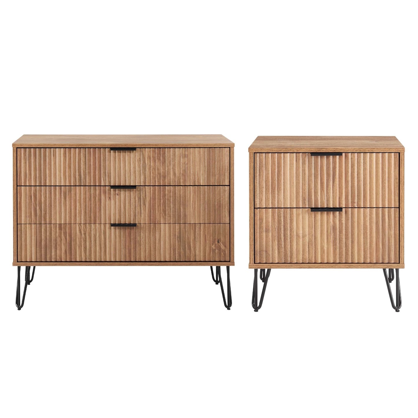 Manhattan Comfort 2-Piece DUMBO Nightstand and Dresser