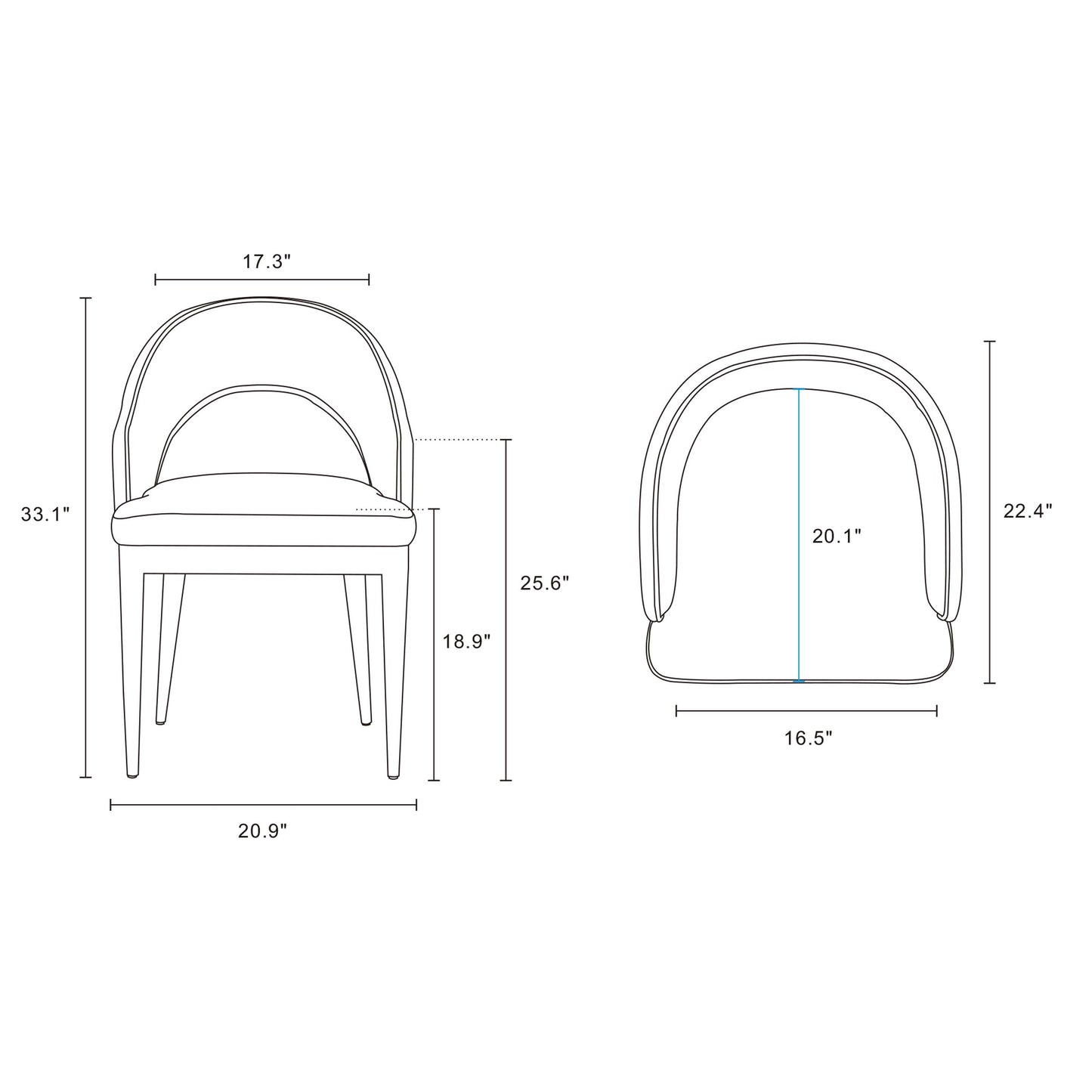 Manhattan Comfort Carrington Dining Armchairs - Set of 2