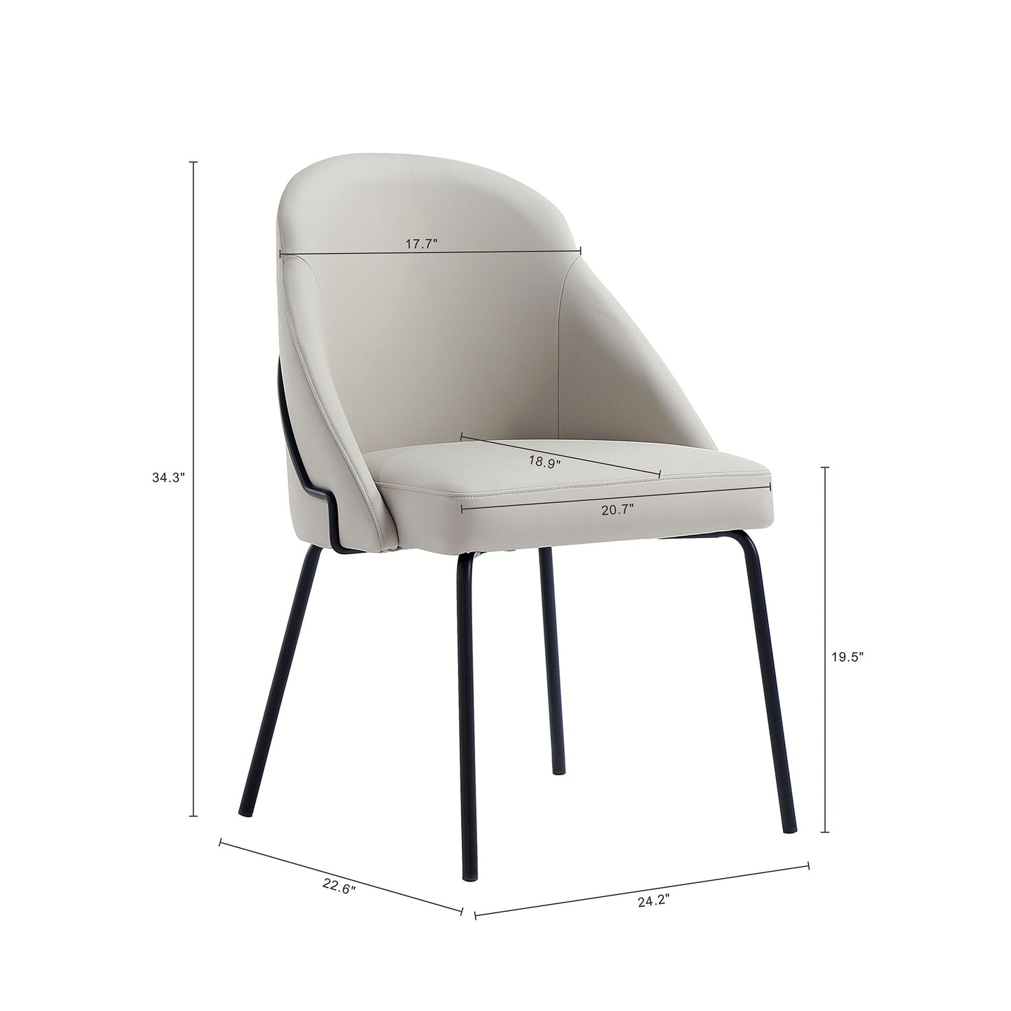 Manhattan Comfort Gracie Dining Chair - Set of 2