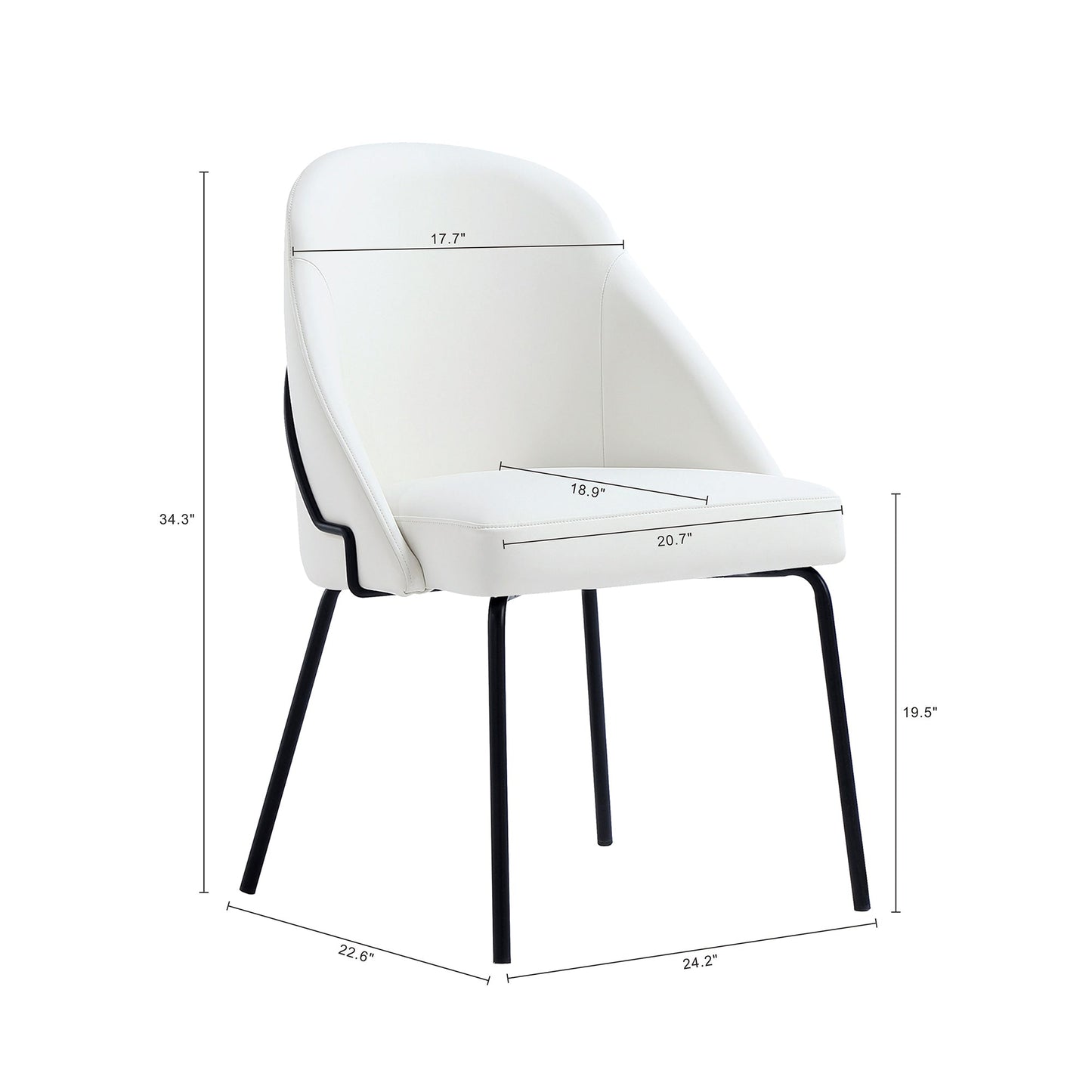 Manhattan Comfort Gracie Dining Chair - Set of 2