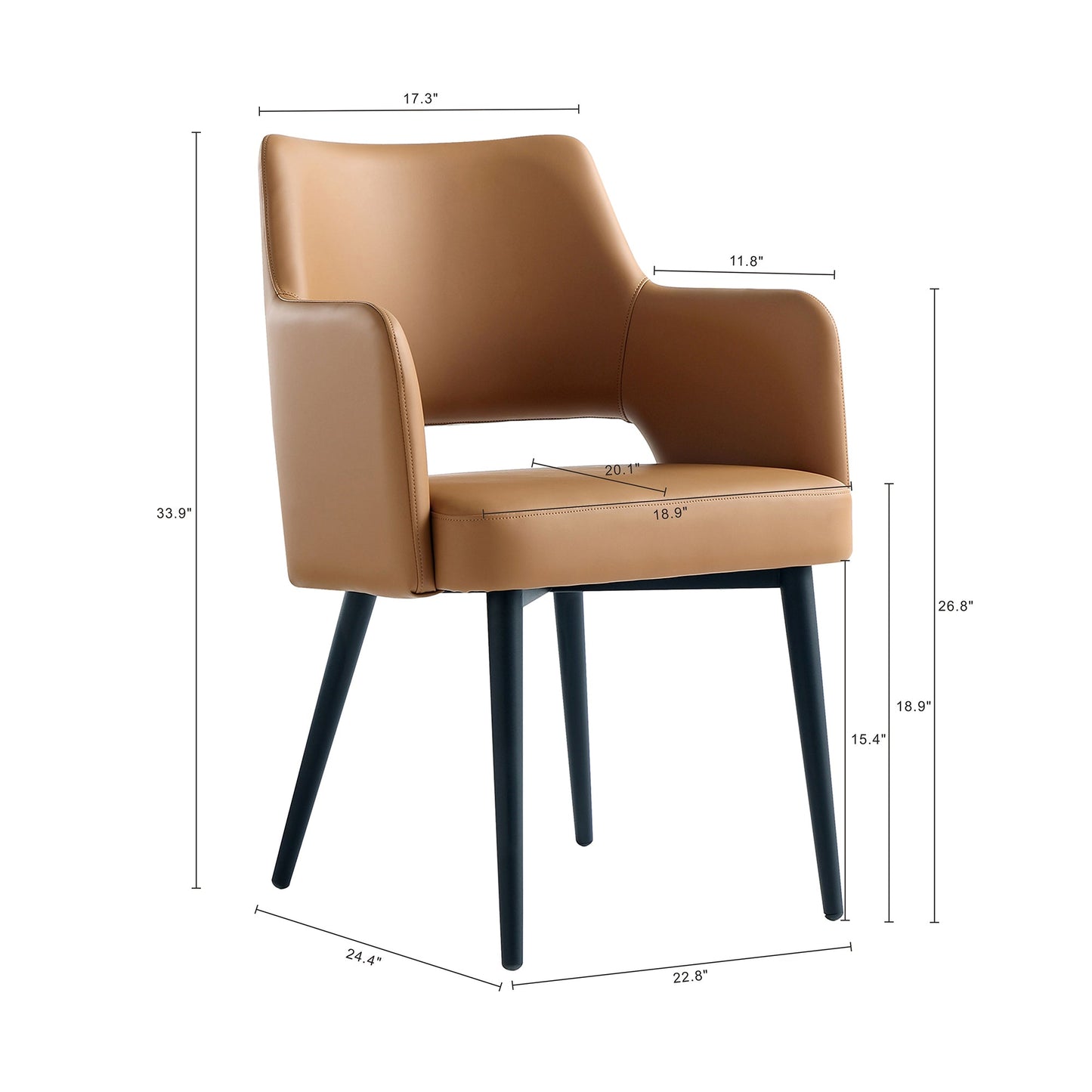 Manhattan Comfort Tremont Dining Arm Chair - Set of 2