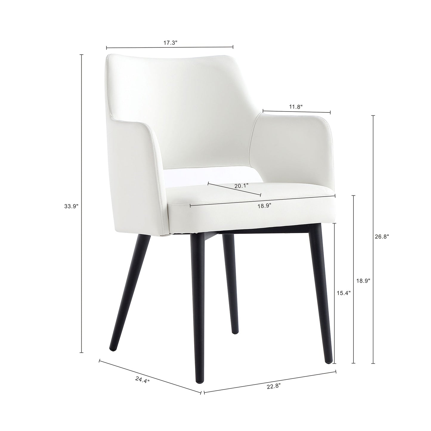 Manhattan Comfort Tremont Dining Arm Chair - Set of 2