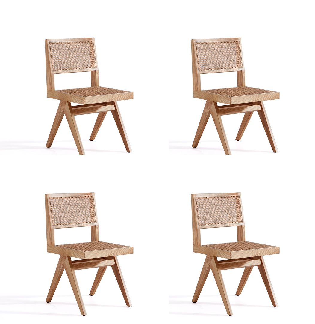 Manhattan Comfort Hamlet Cane Dining Chair - Set of 2