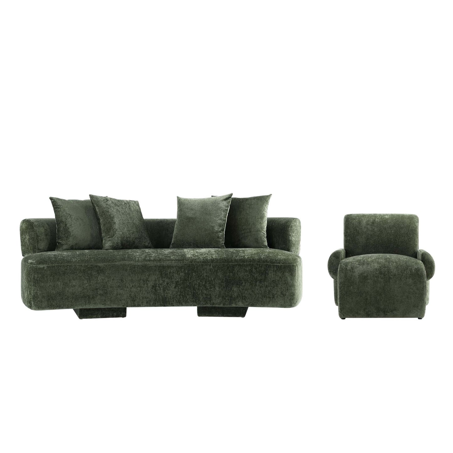 Manhattan Comfort 2-Piece Verandah Sofa and Accent Chair