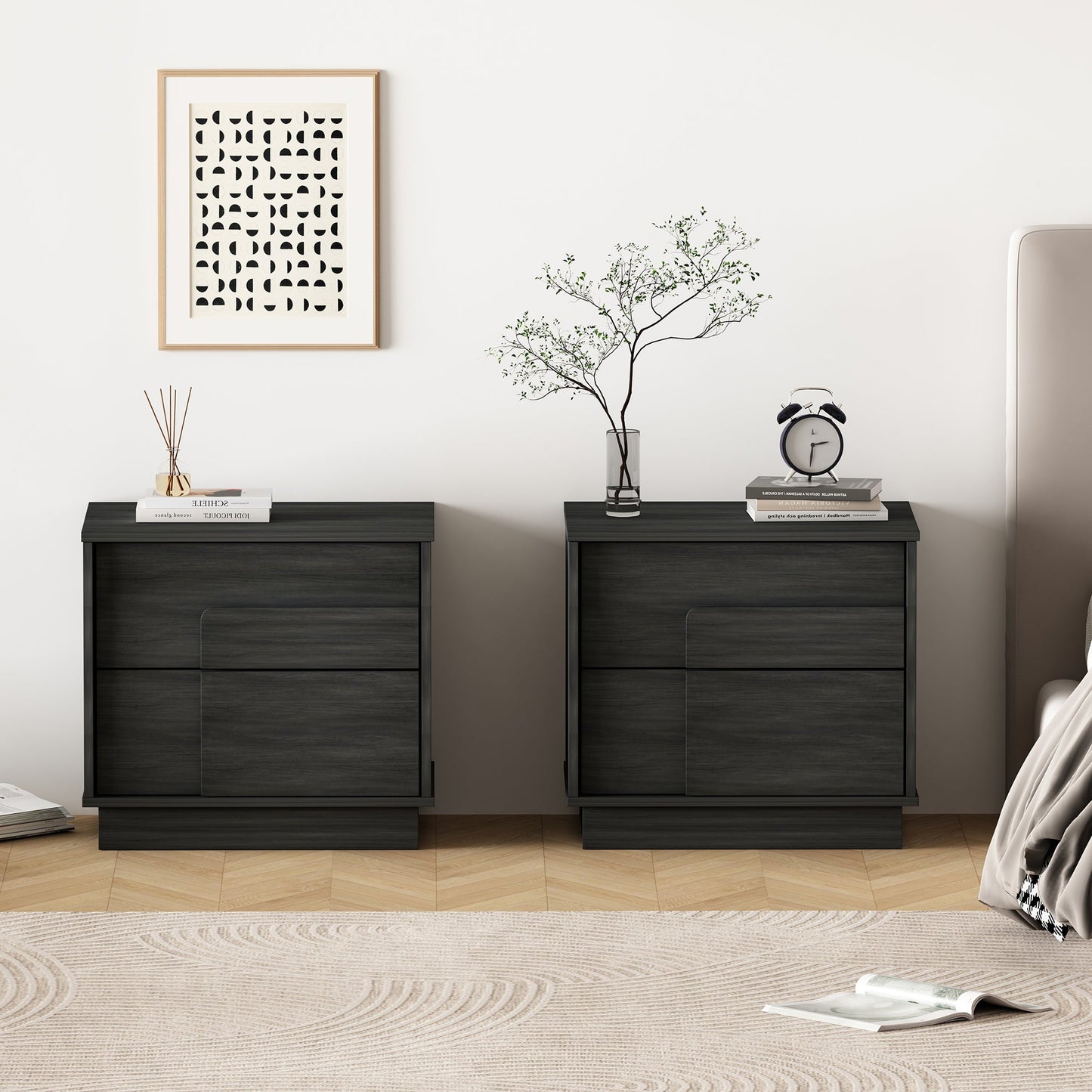 Manhattan Comfort Horizon Nightstand - Set of 2