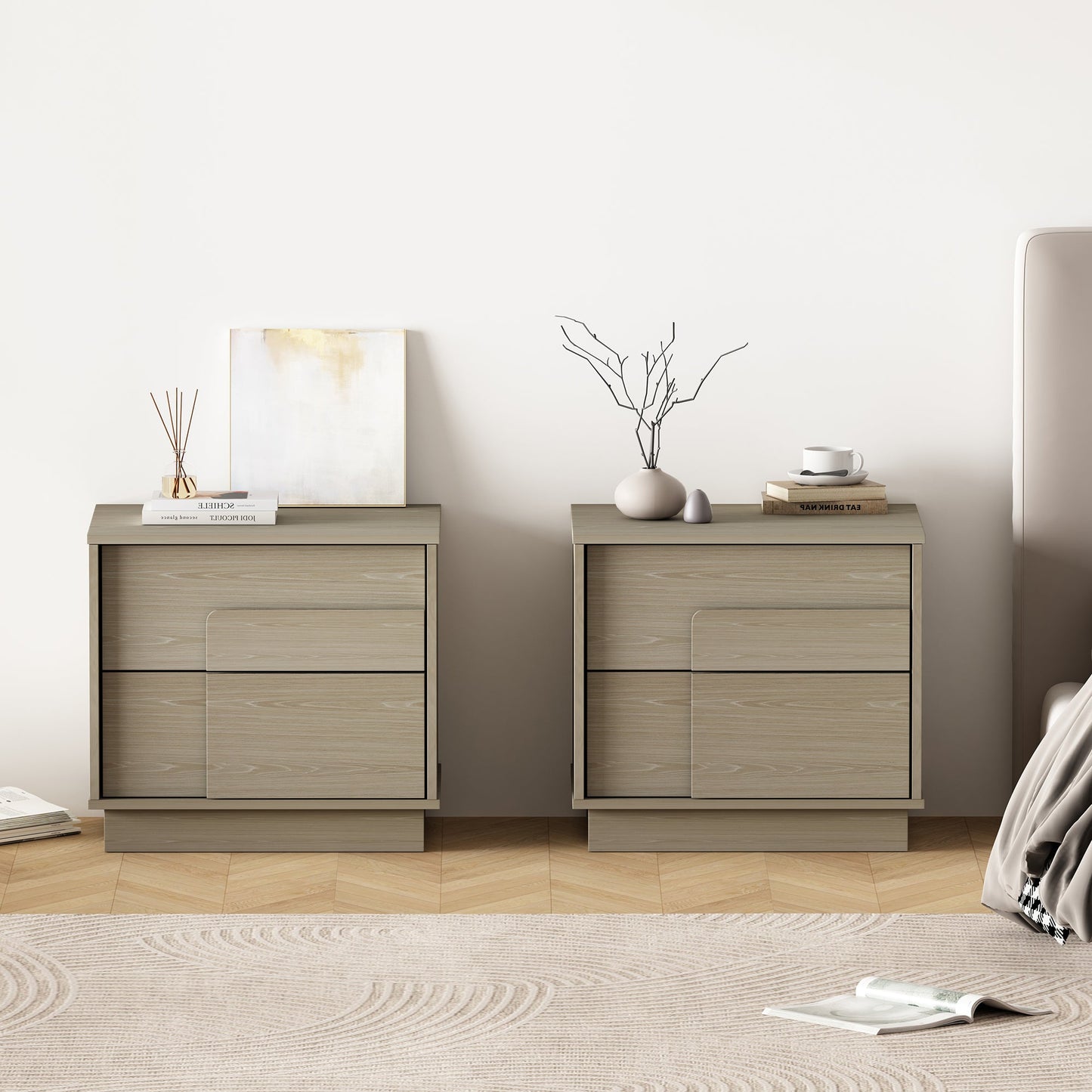 Manhattan Comfort Horizon Nightstand - Set of 2