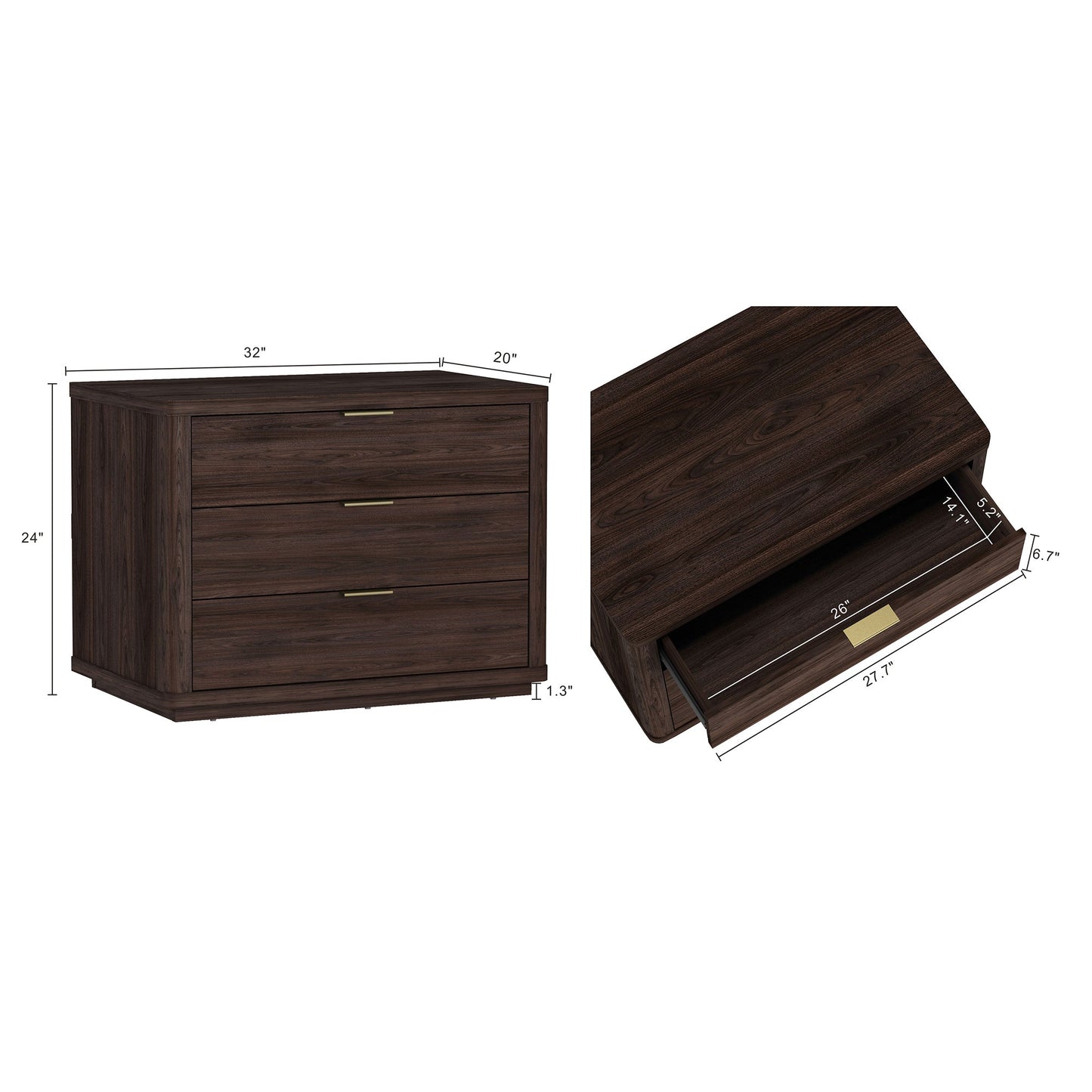 Manhattan Comfort Evelyn 32" Nightstand 4.0 - Set of 2