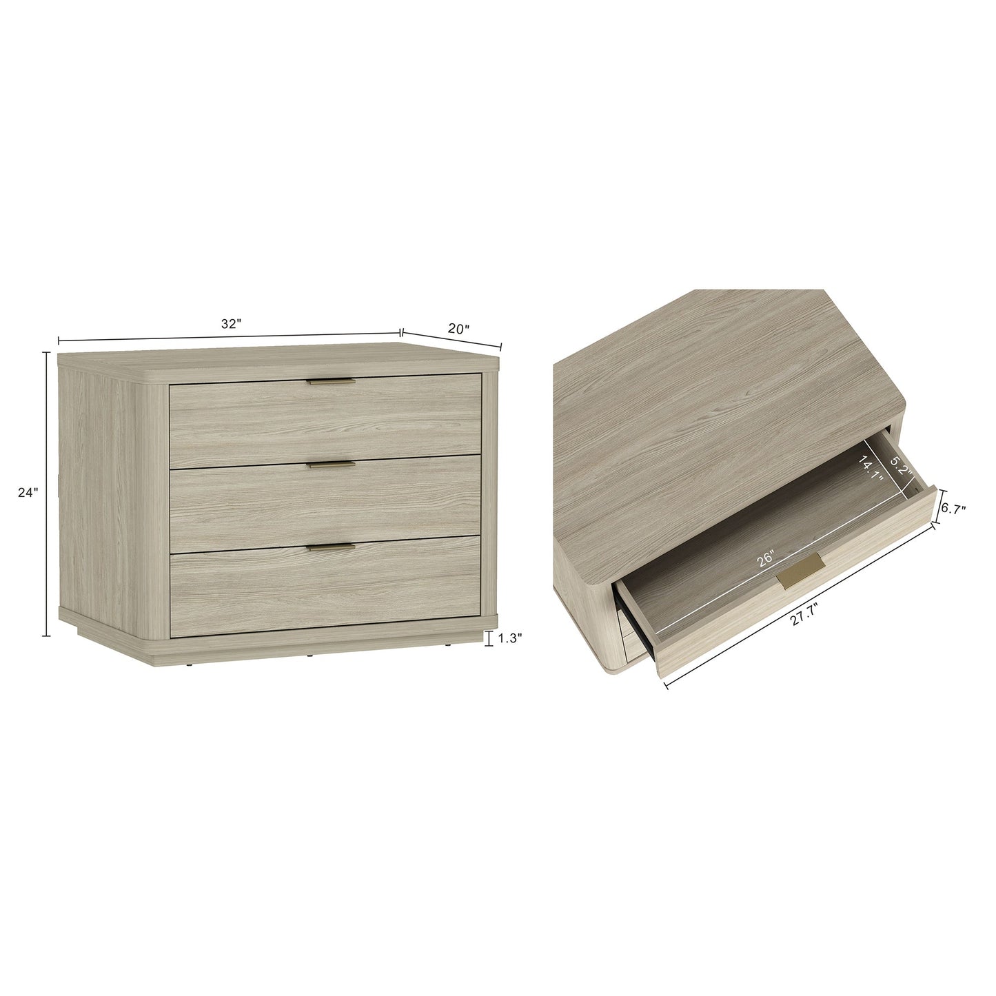 Manhattan Comfort Evelyn 32" Nightstand 4.0 - Set of 2