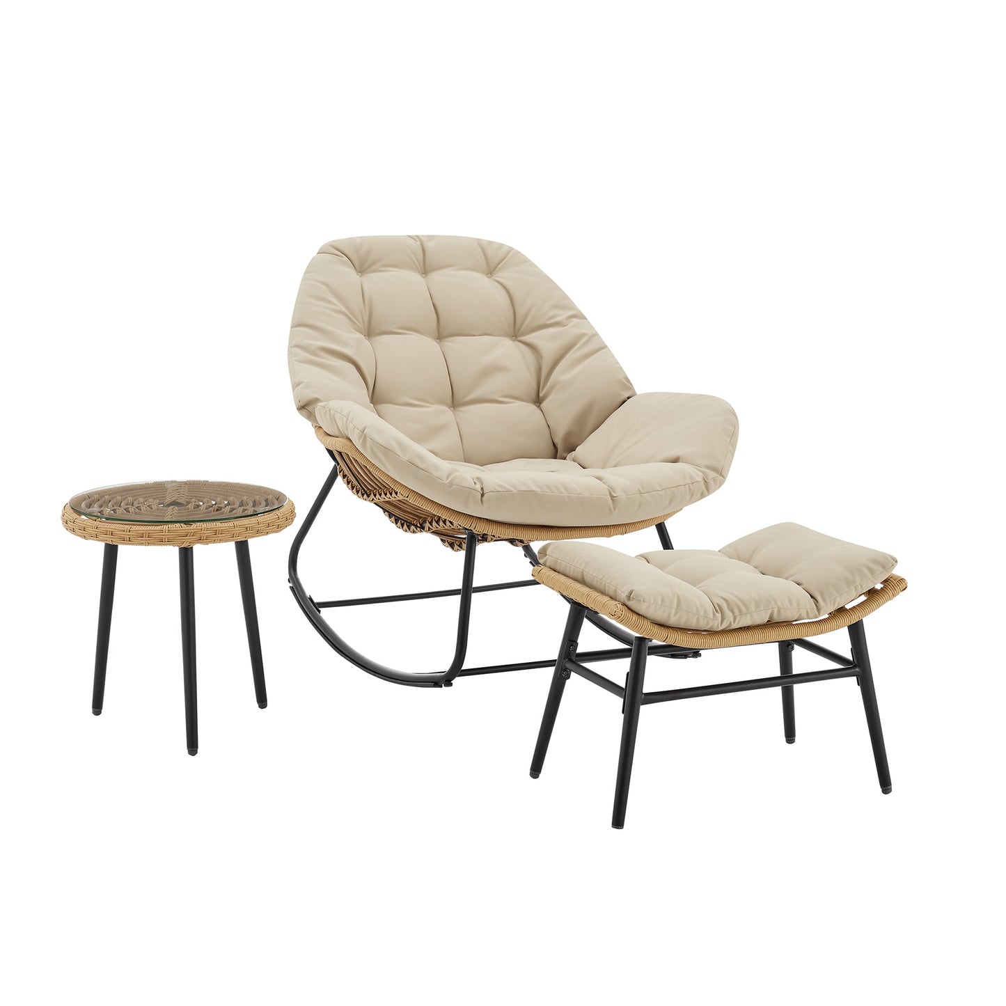 Manhattan Comfort 6-Piece Benson Patio Rocking Chair