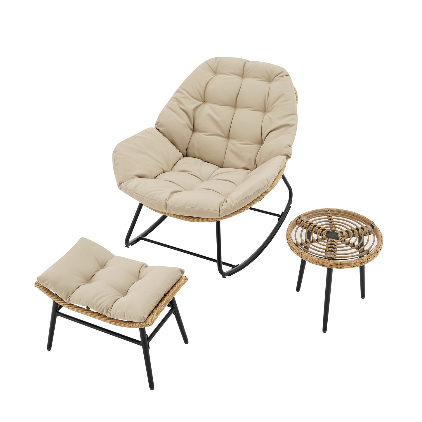 Manhattan Comfort 6-Piece Benson Patio Rocking Chair