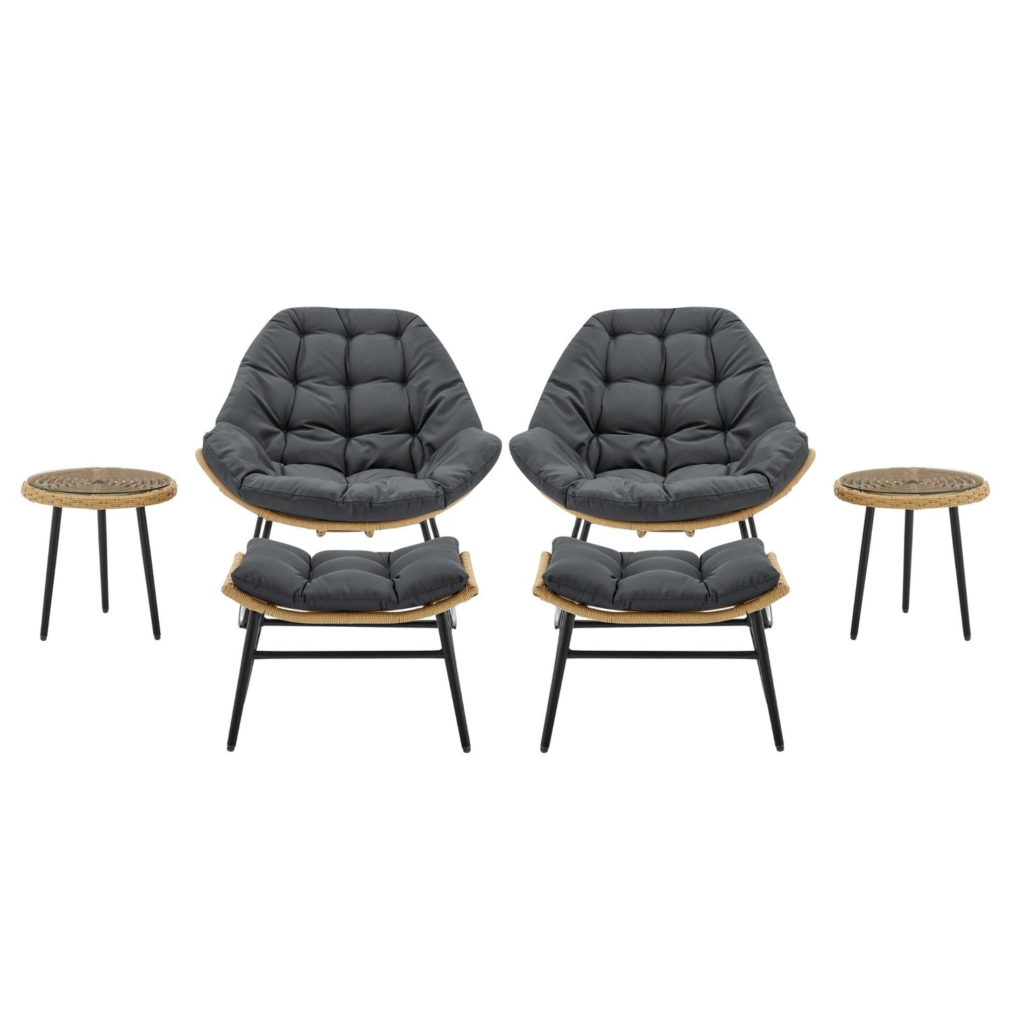 Manhattan Comfort 6-Piece Benson Patio Rocking Chair
