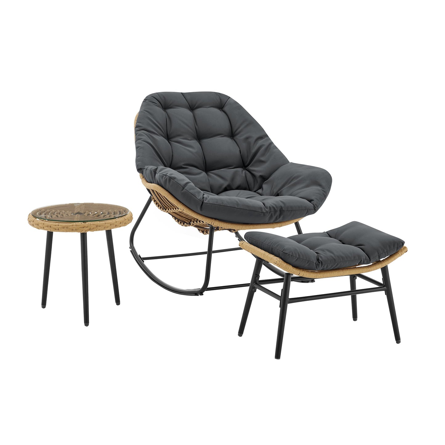 Manhattan Comfort 6-Piece Benson Patio Rocking Chair