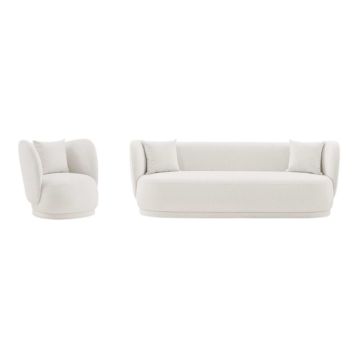 Manhattan Comfort 2-Piece Siri Sofa and Accent Chair