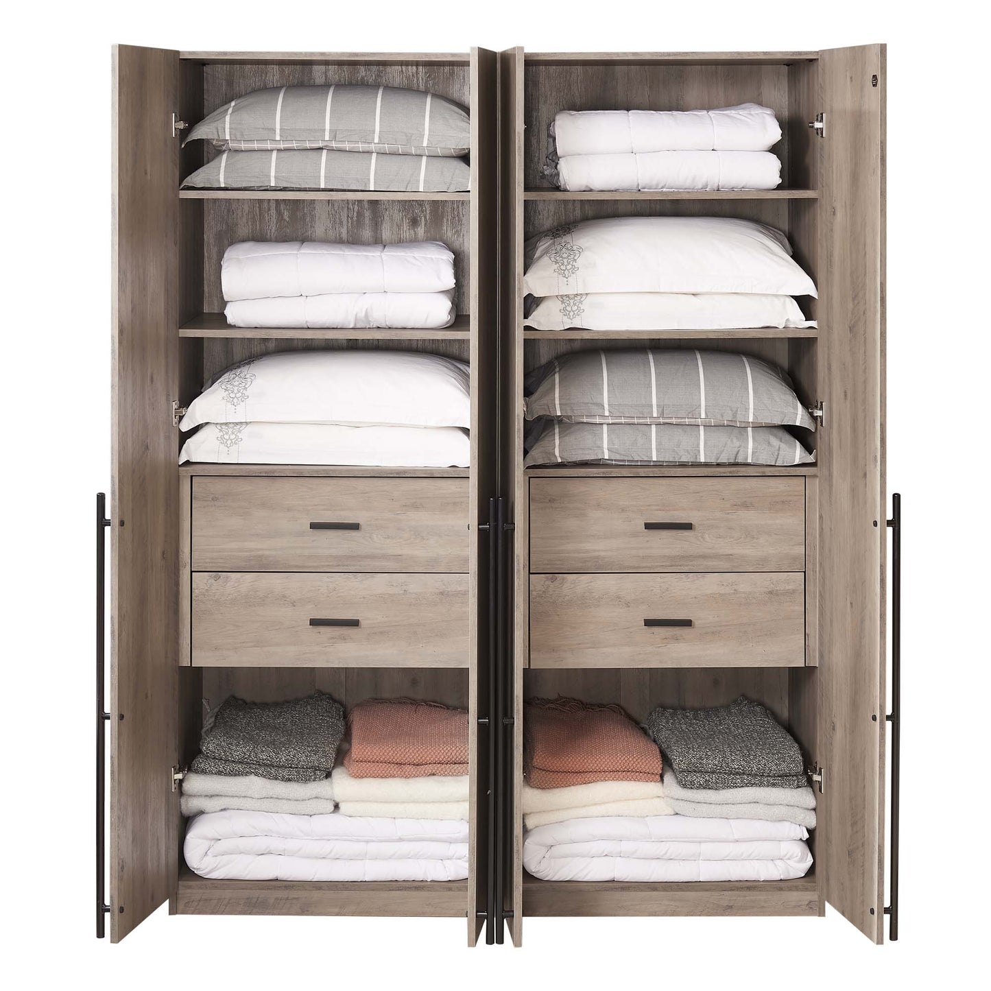 Manhattan Comfort Lee Wardrobe Closet 1.0 - Set of 2